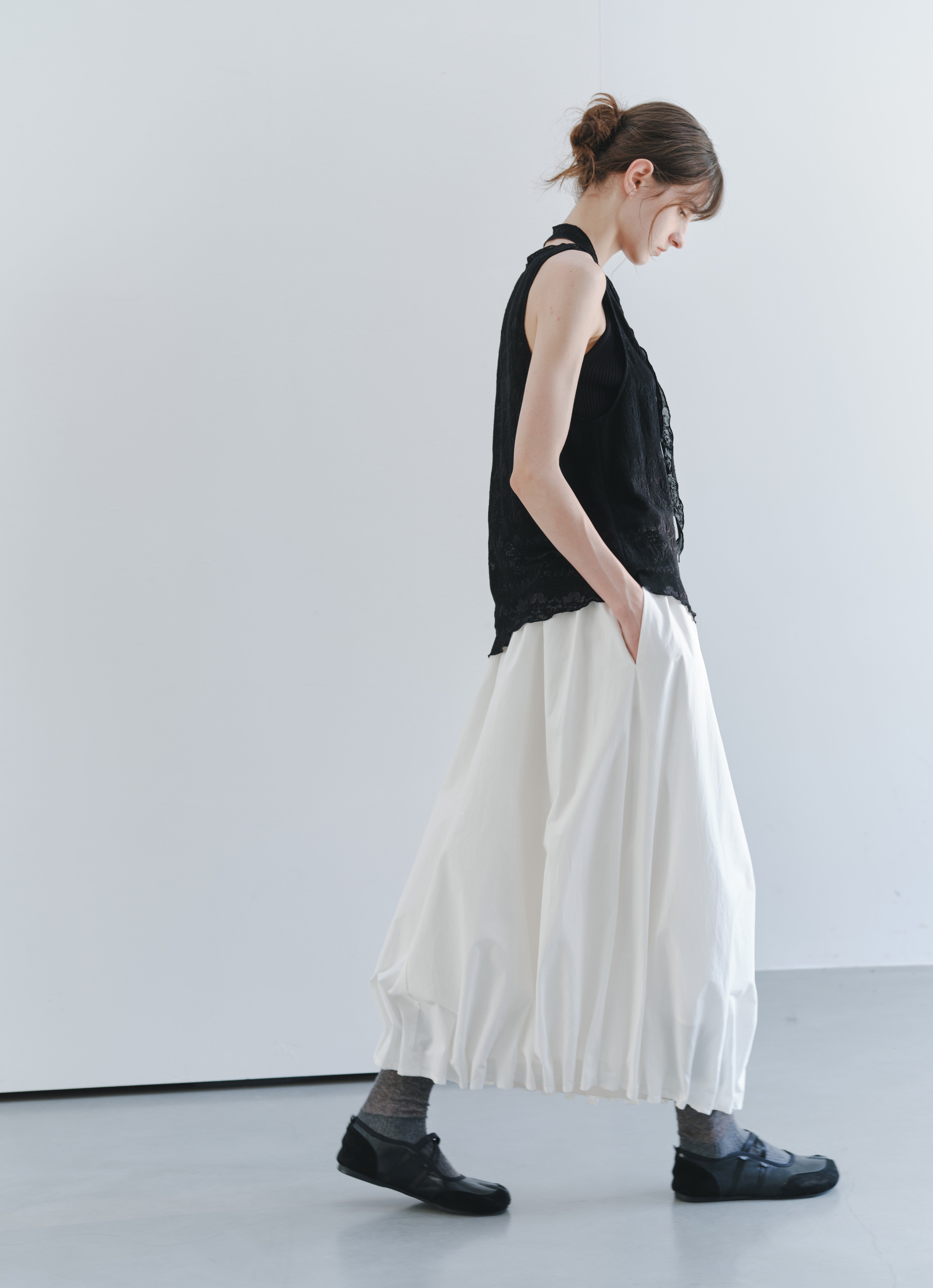 GATHERED HEM BALLOON SKIRT