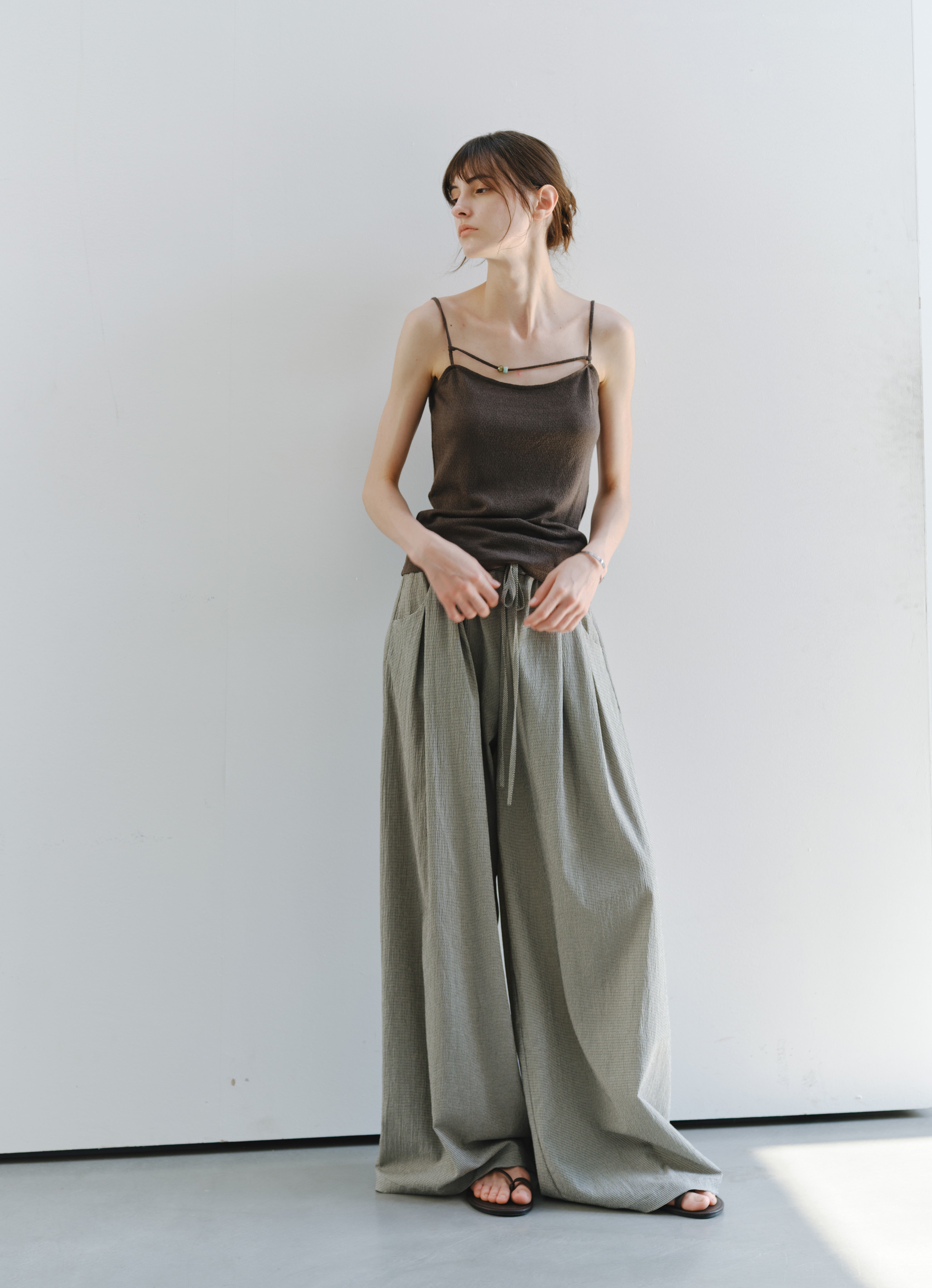 SEERSUCKER WIDE PANTS / シアサッカーワイドパンツ