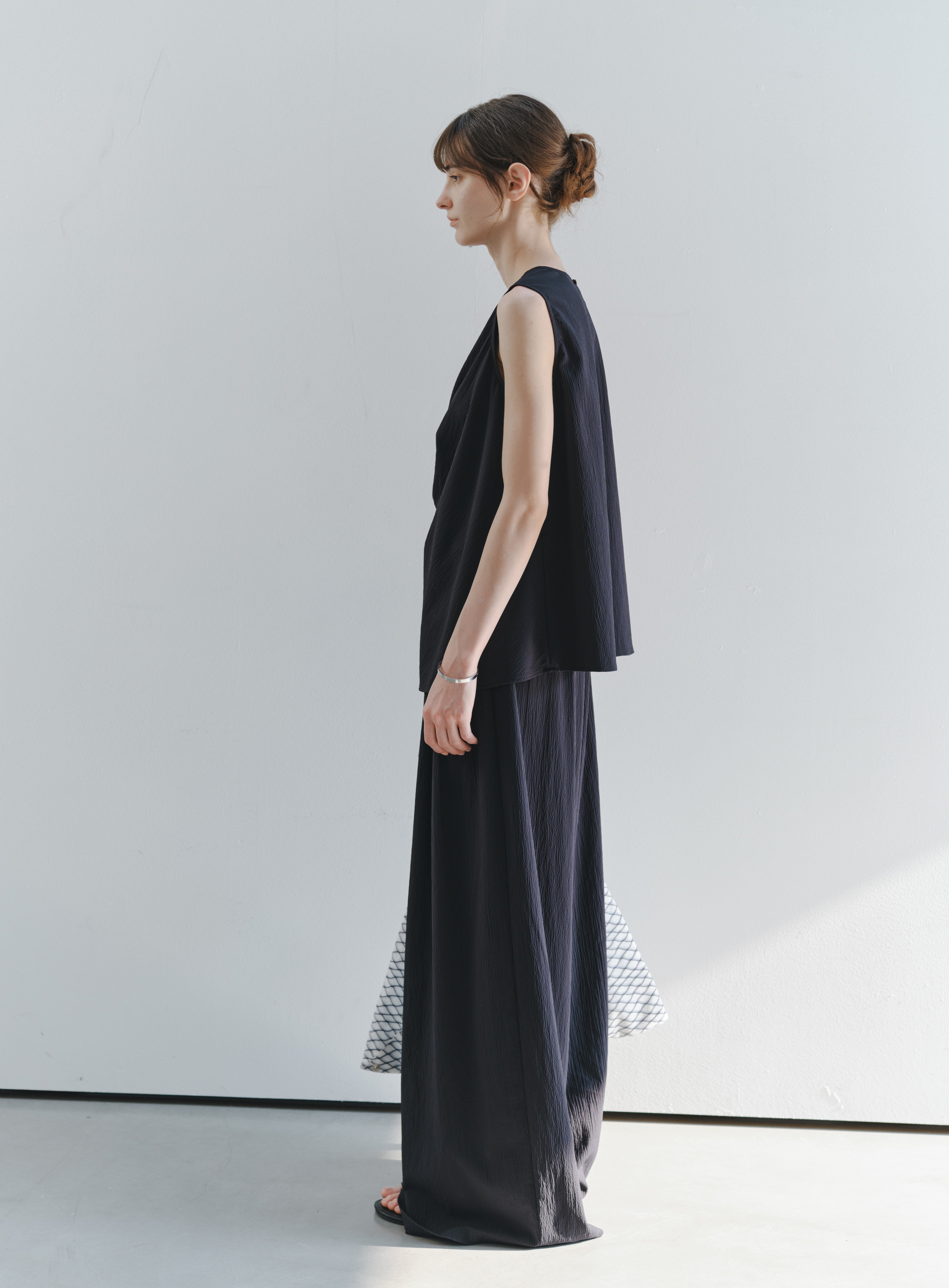 SEERSUCKER WIDE PANTS