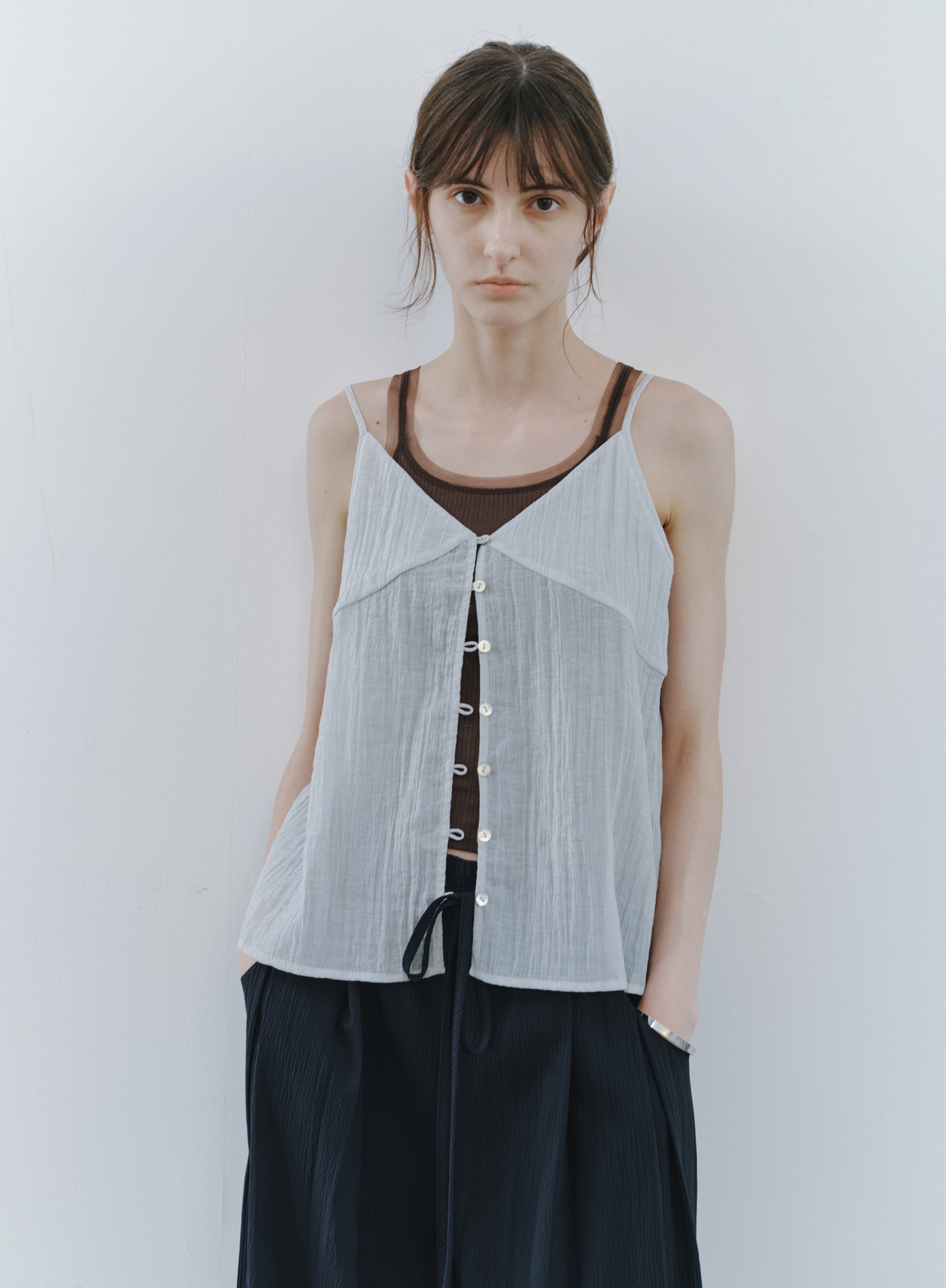 SHEER CREPE CAMI TOP