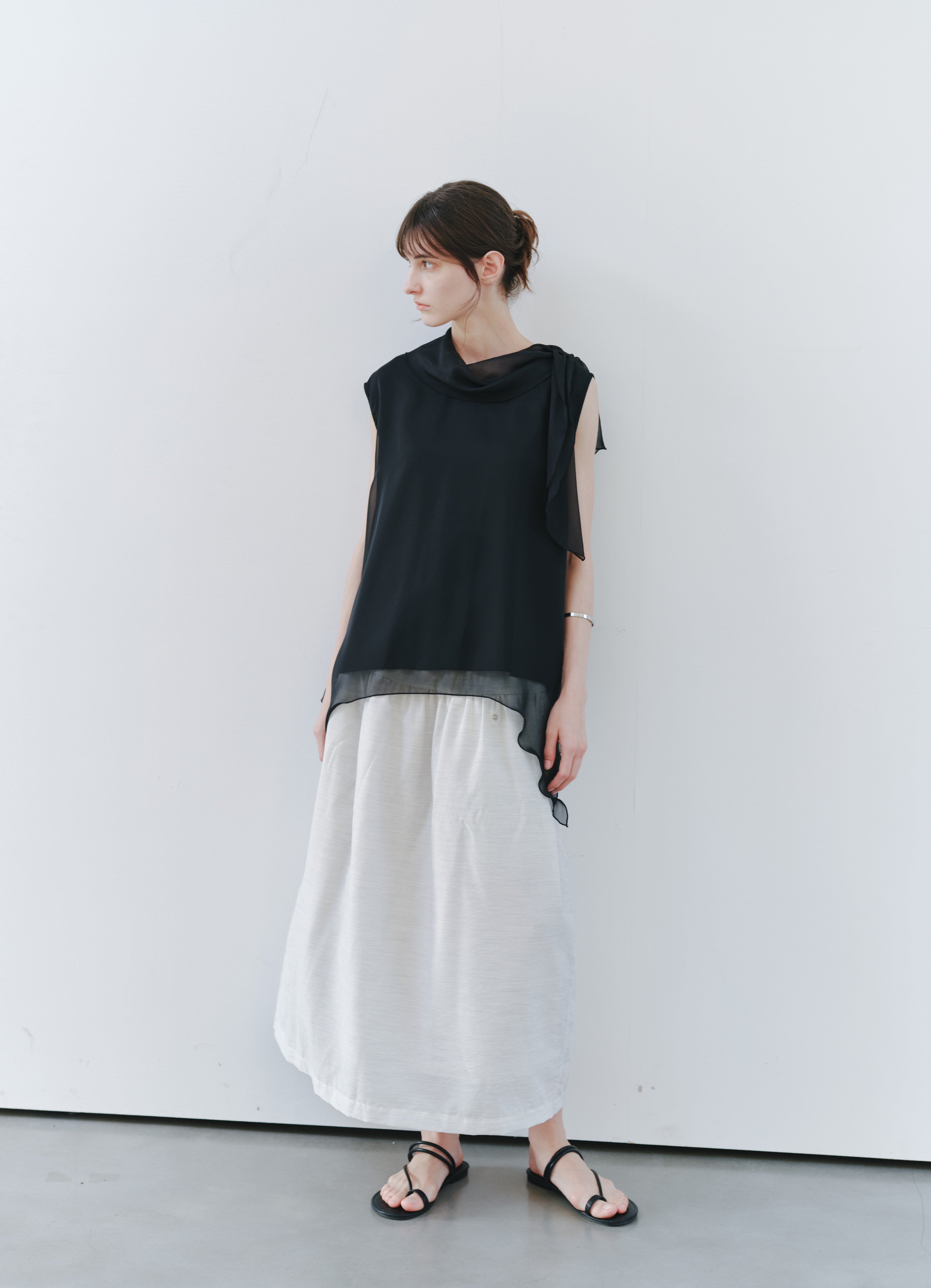SHEER VEIL LAYERED BLOUSE