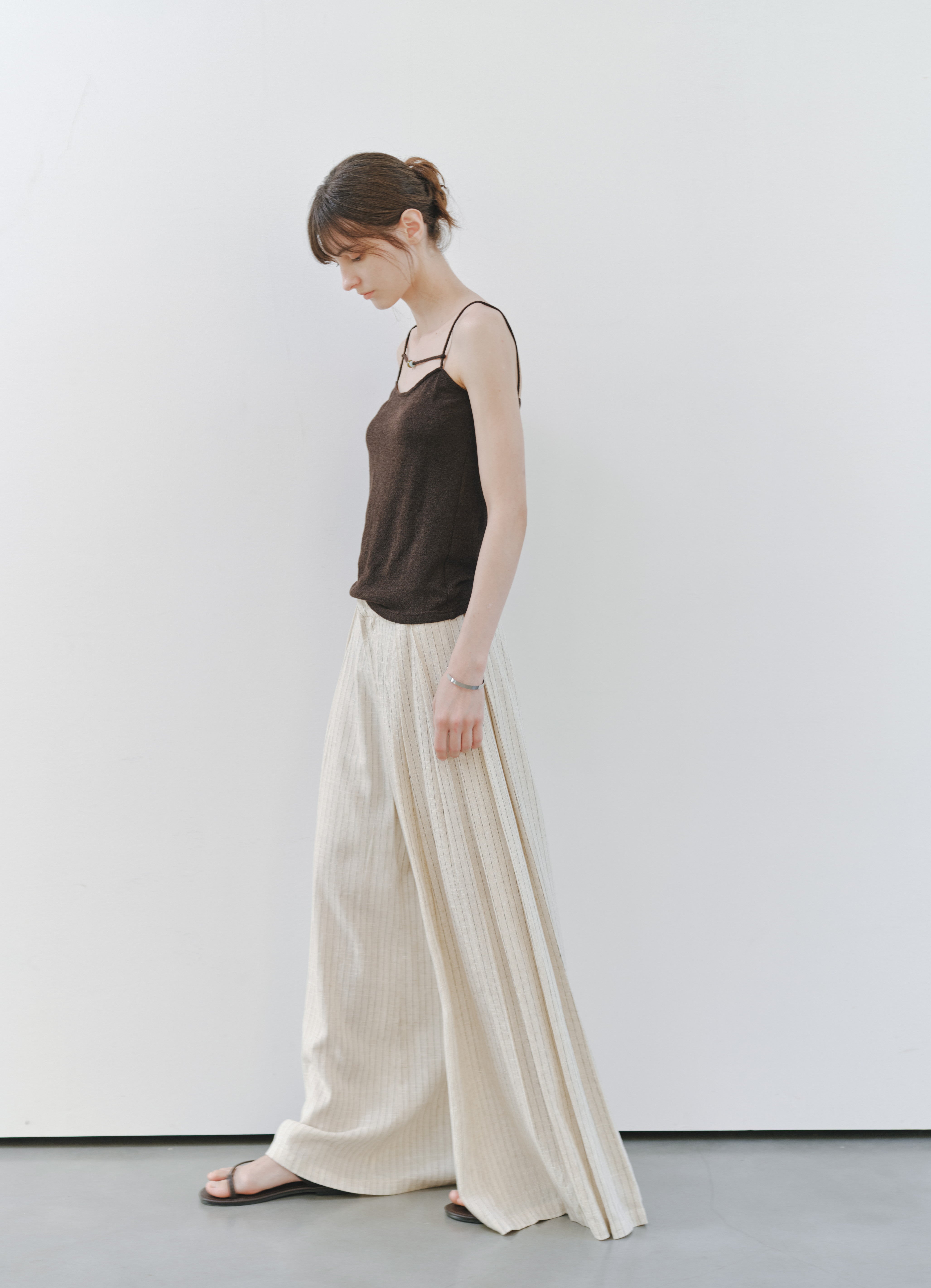 SIDE PLEAT STRIPE PANTS