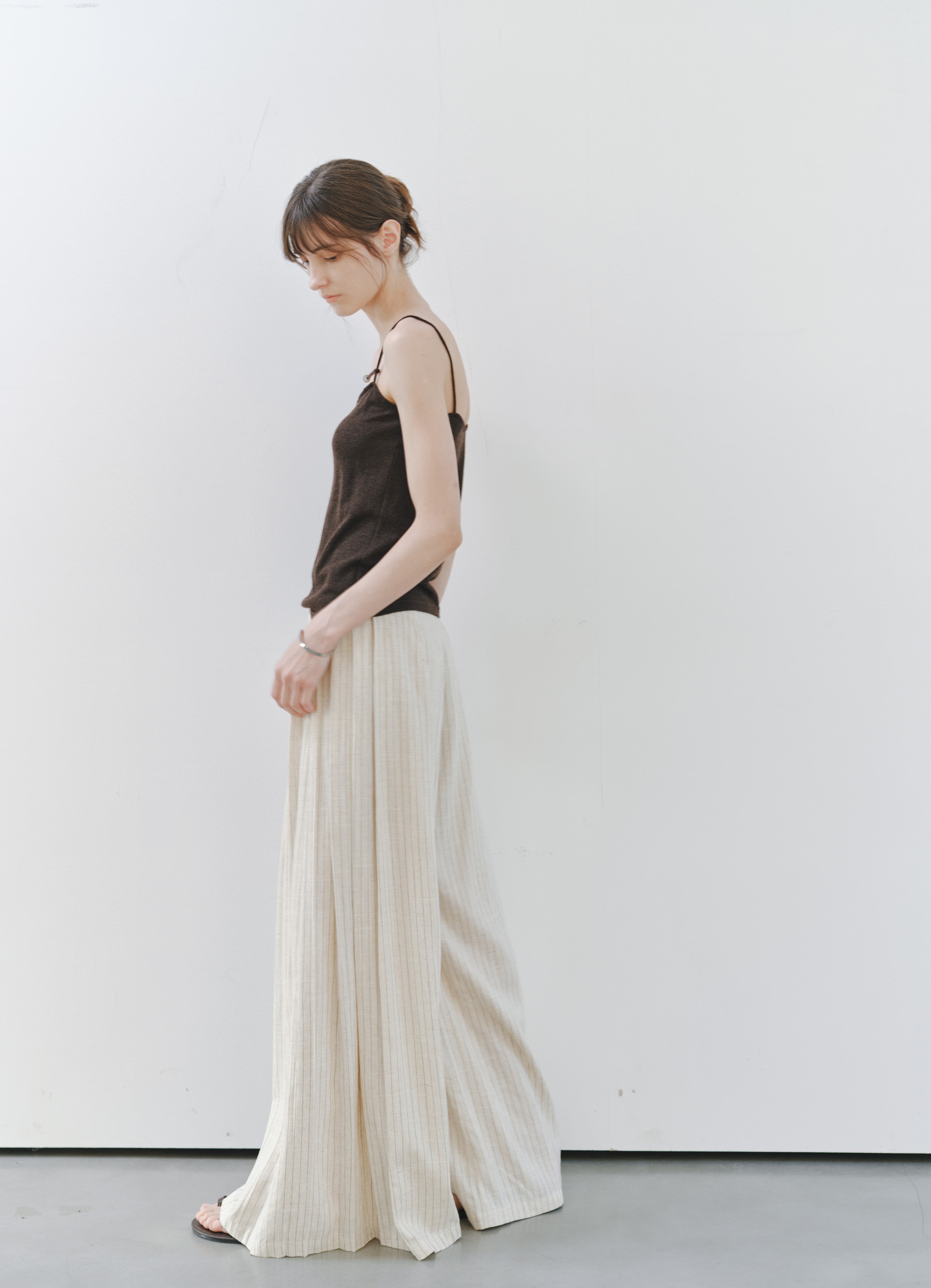 SIDE PLEAT STRIPE PANTS