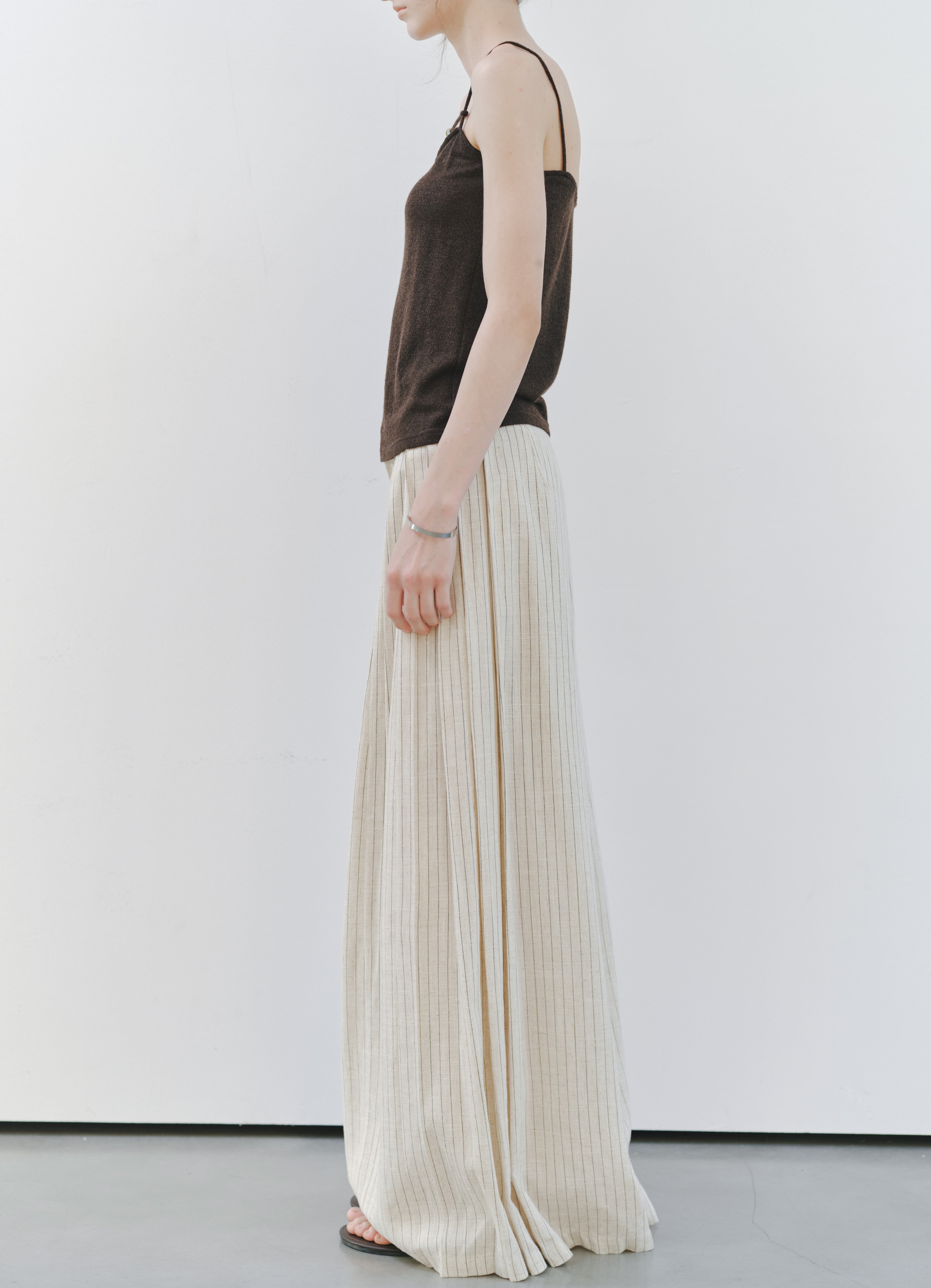 SIDE PLEAT STRIPE PANTS