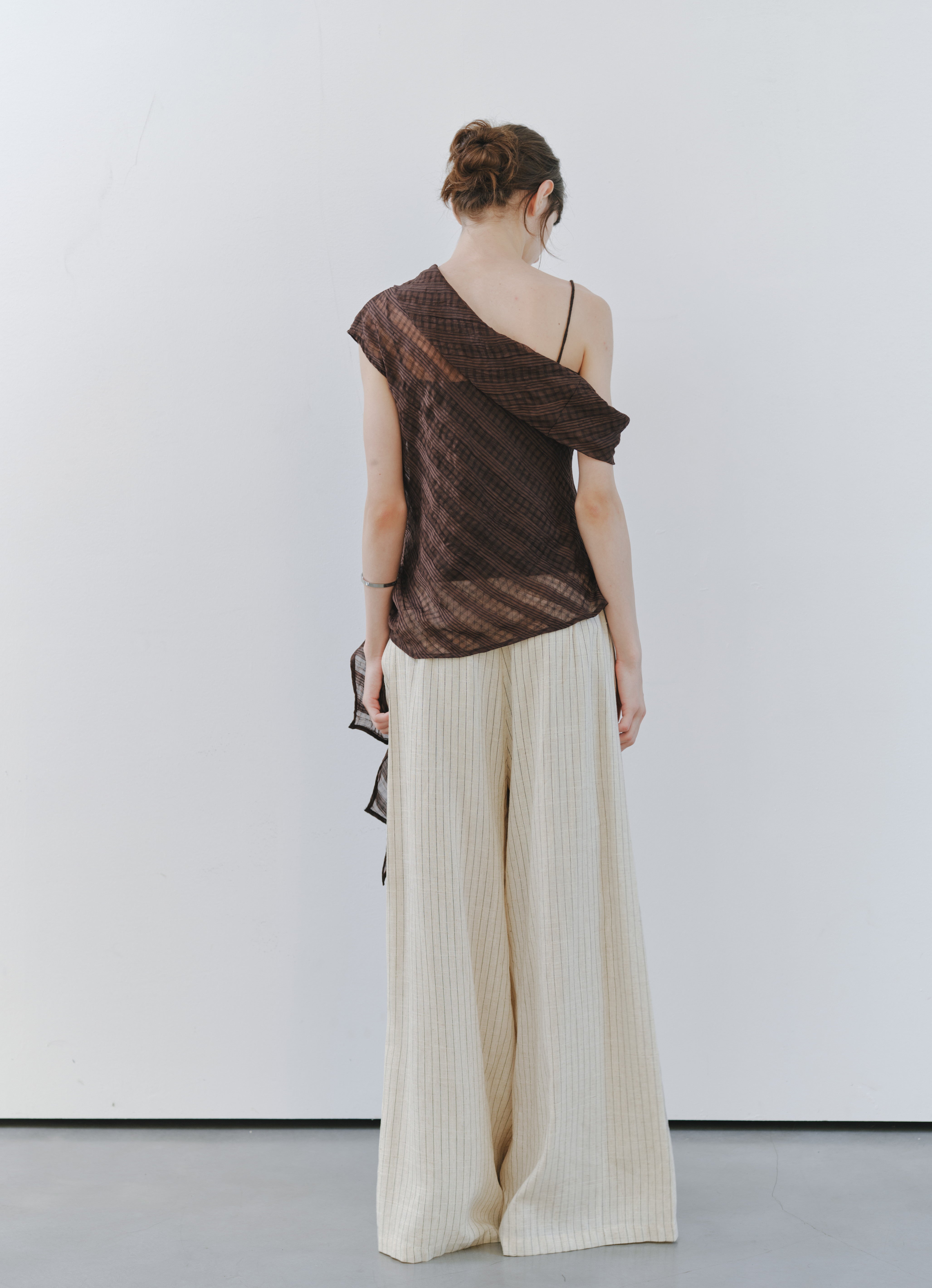 SIDE PLEAT STRIPE PANTS
