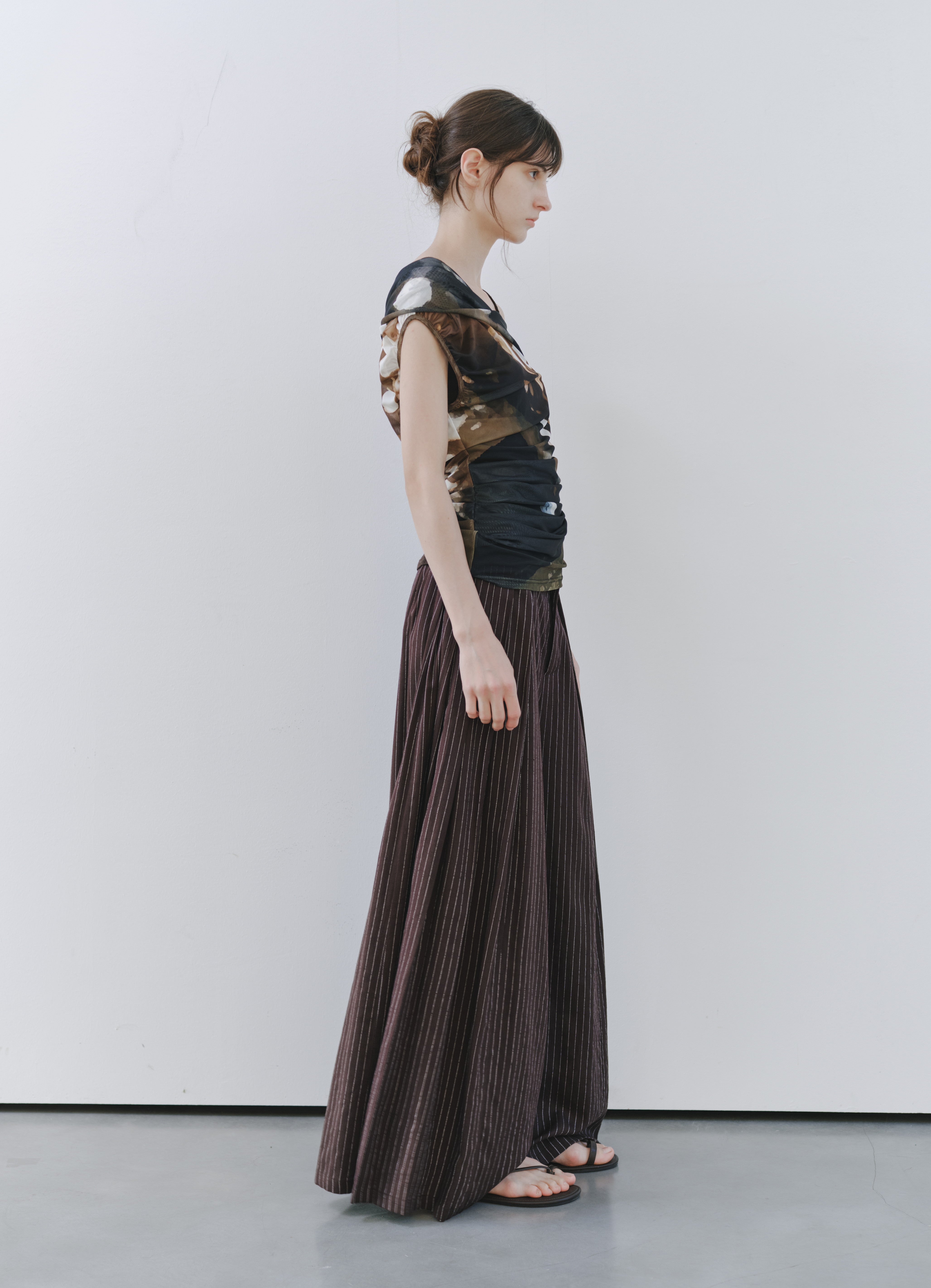 SIDE PLEAT STRIPE PANTS