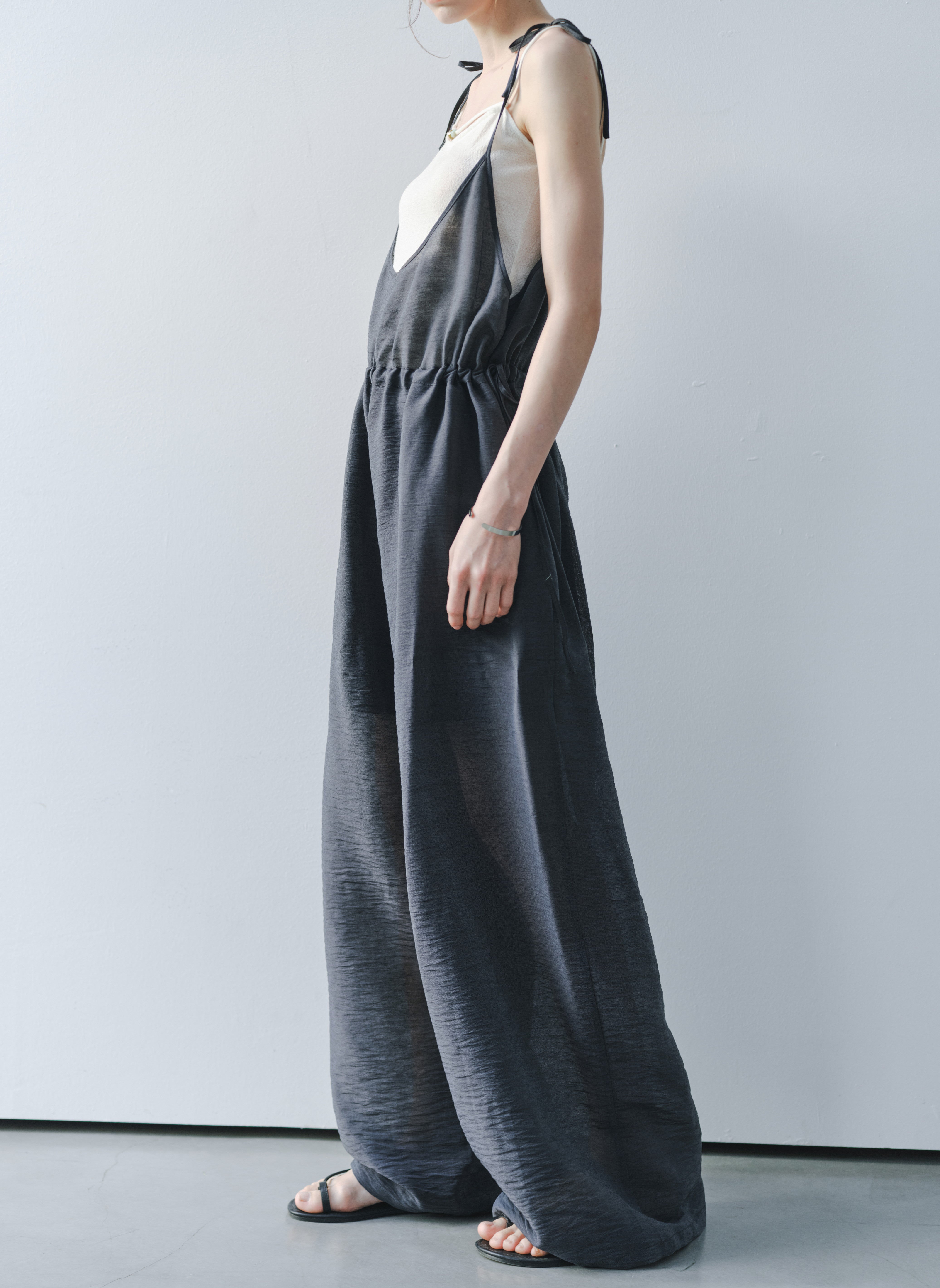2WAY HALF SHEER JUMPSUIT
