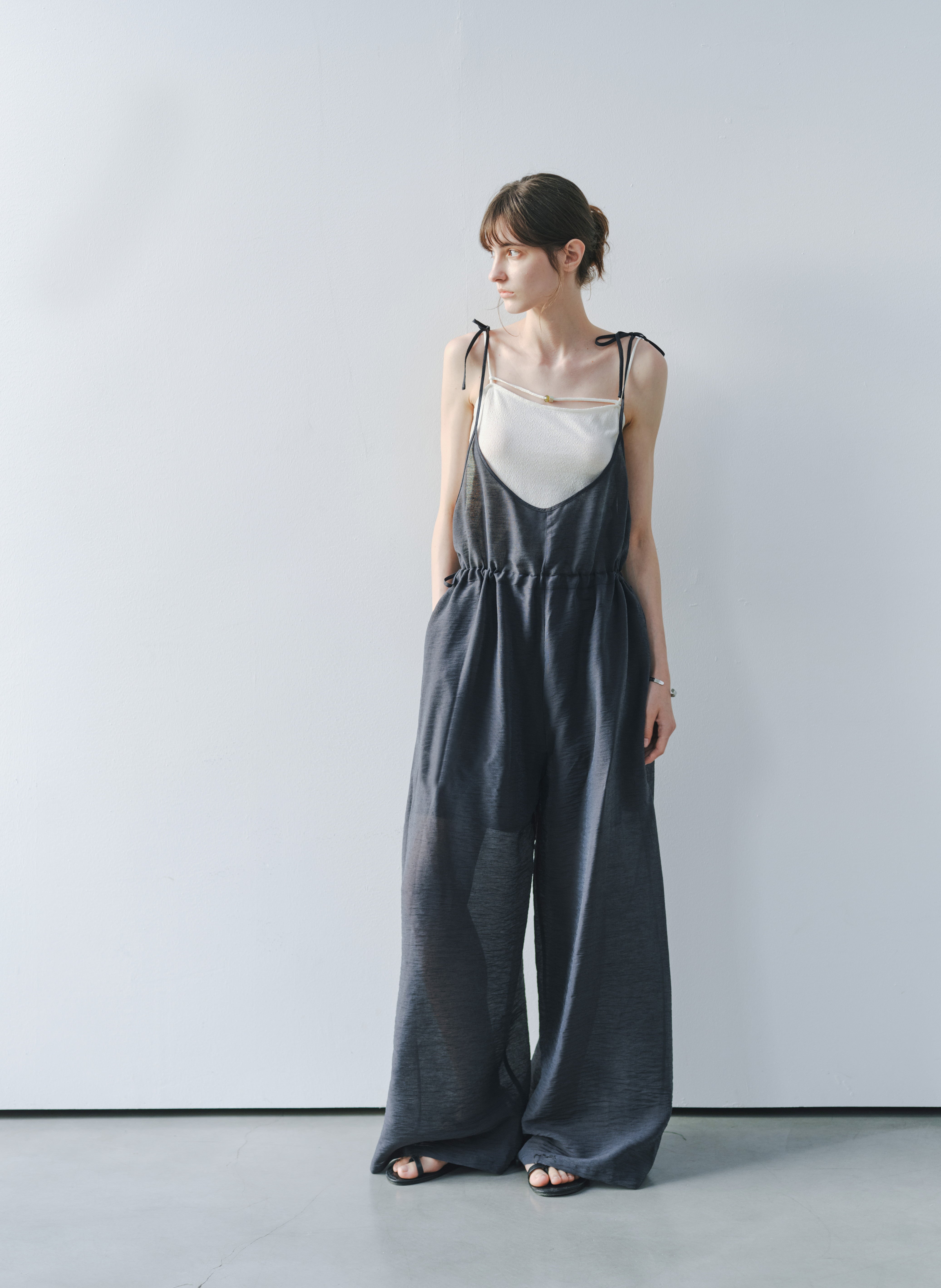 2WAY HALF SHEER JUMPSUIT