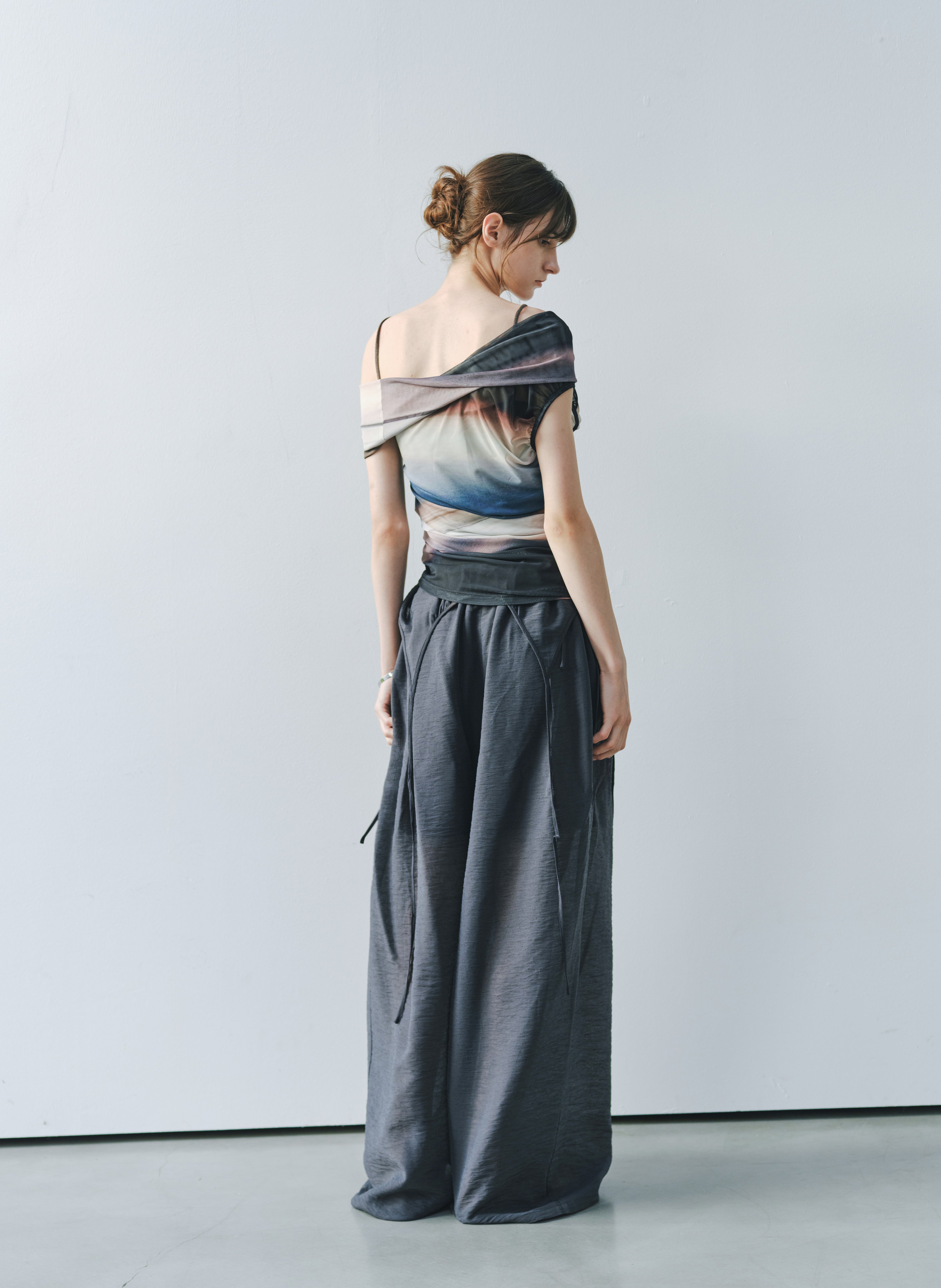 2WAY HALF SHEER JUMPSUIT