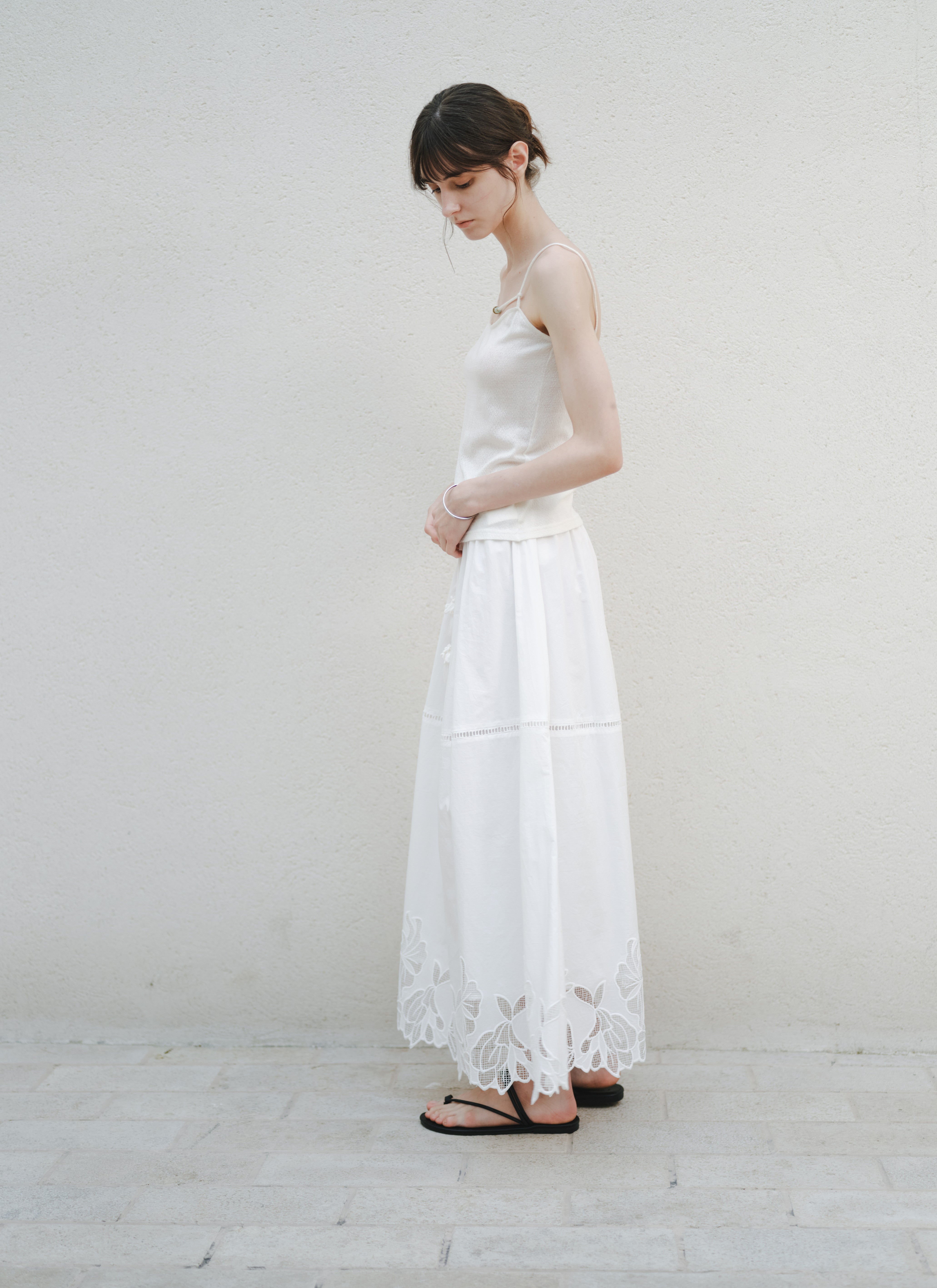 FLOWER CROCHET COTTON SKIRT