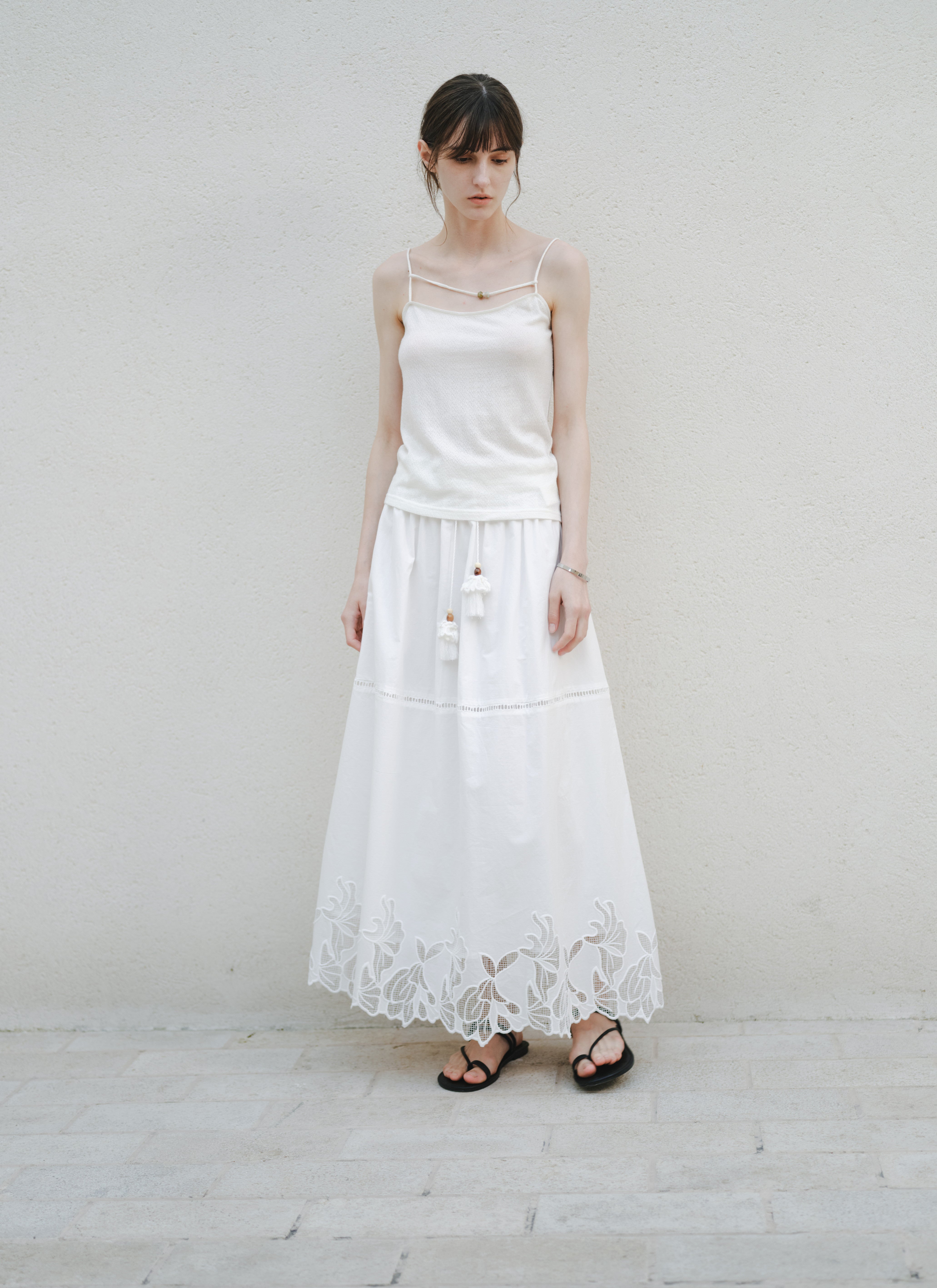 FLOWER CROCHET COTTON SKIRT