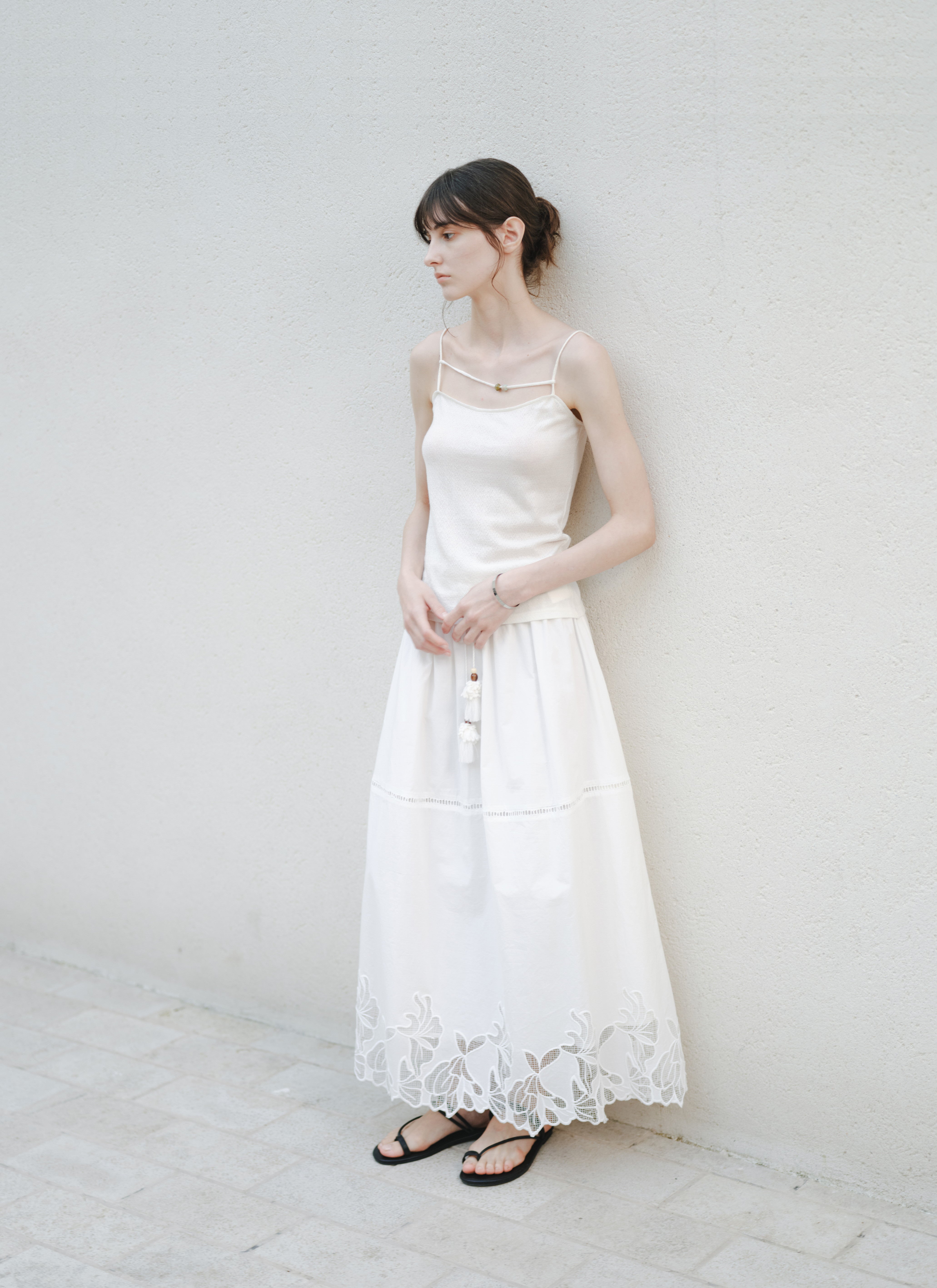 FLOWER CROCHET COTTON SKIRT