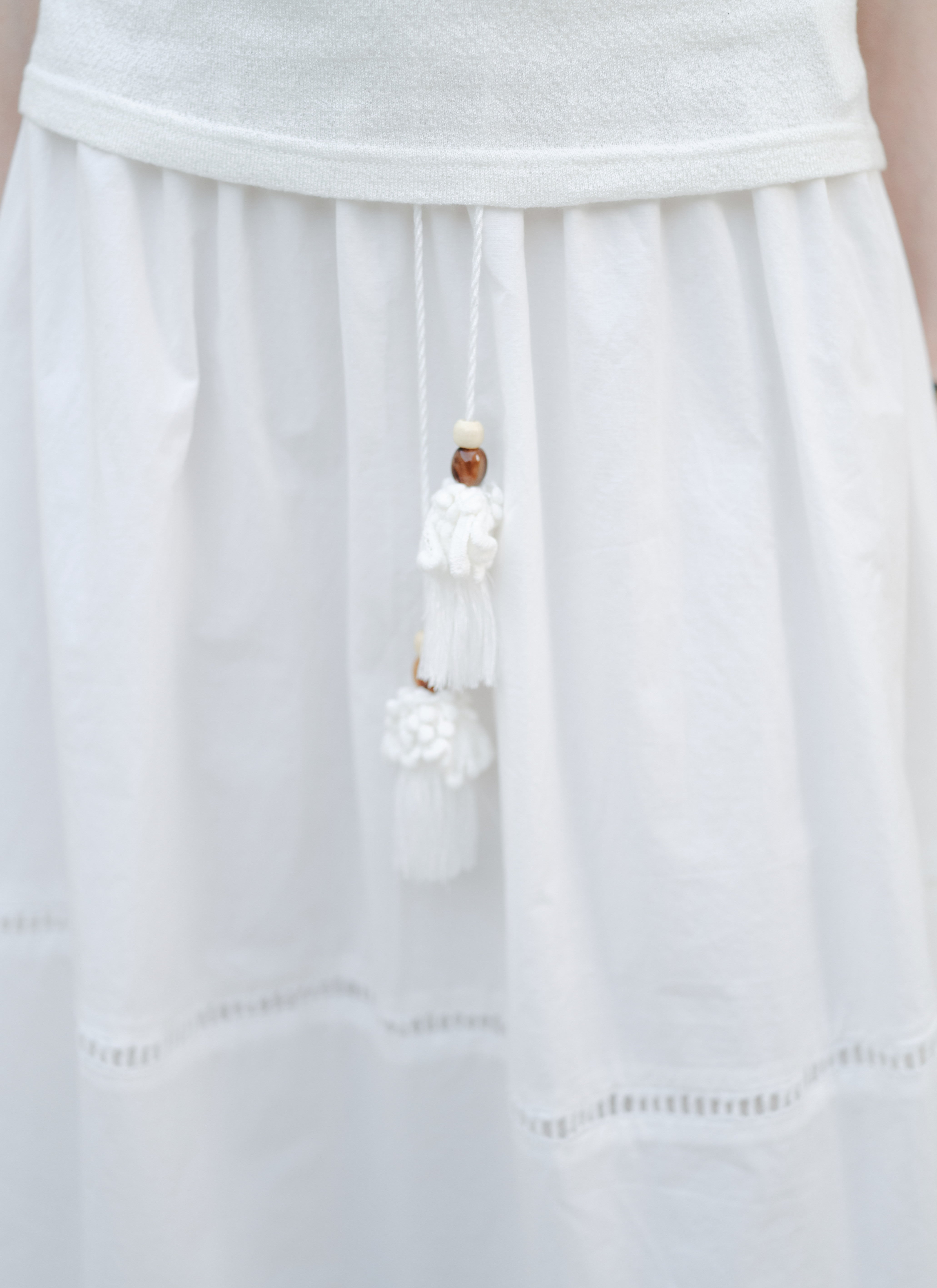 FLOWER CROCHET COTTON SKIRT