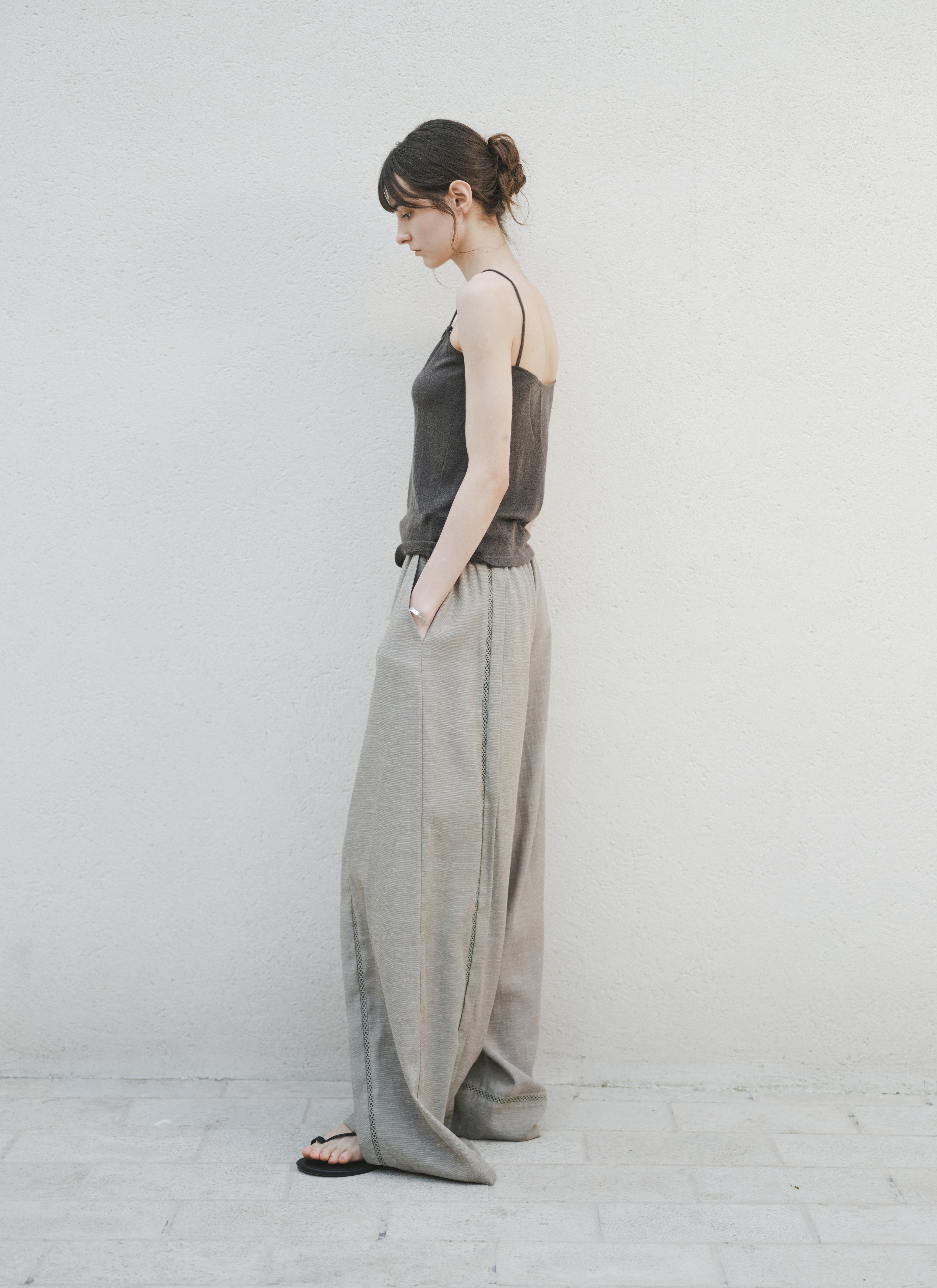 CROCHET LINE WIDE PANTS