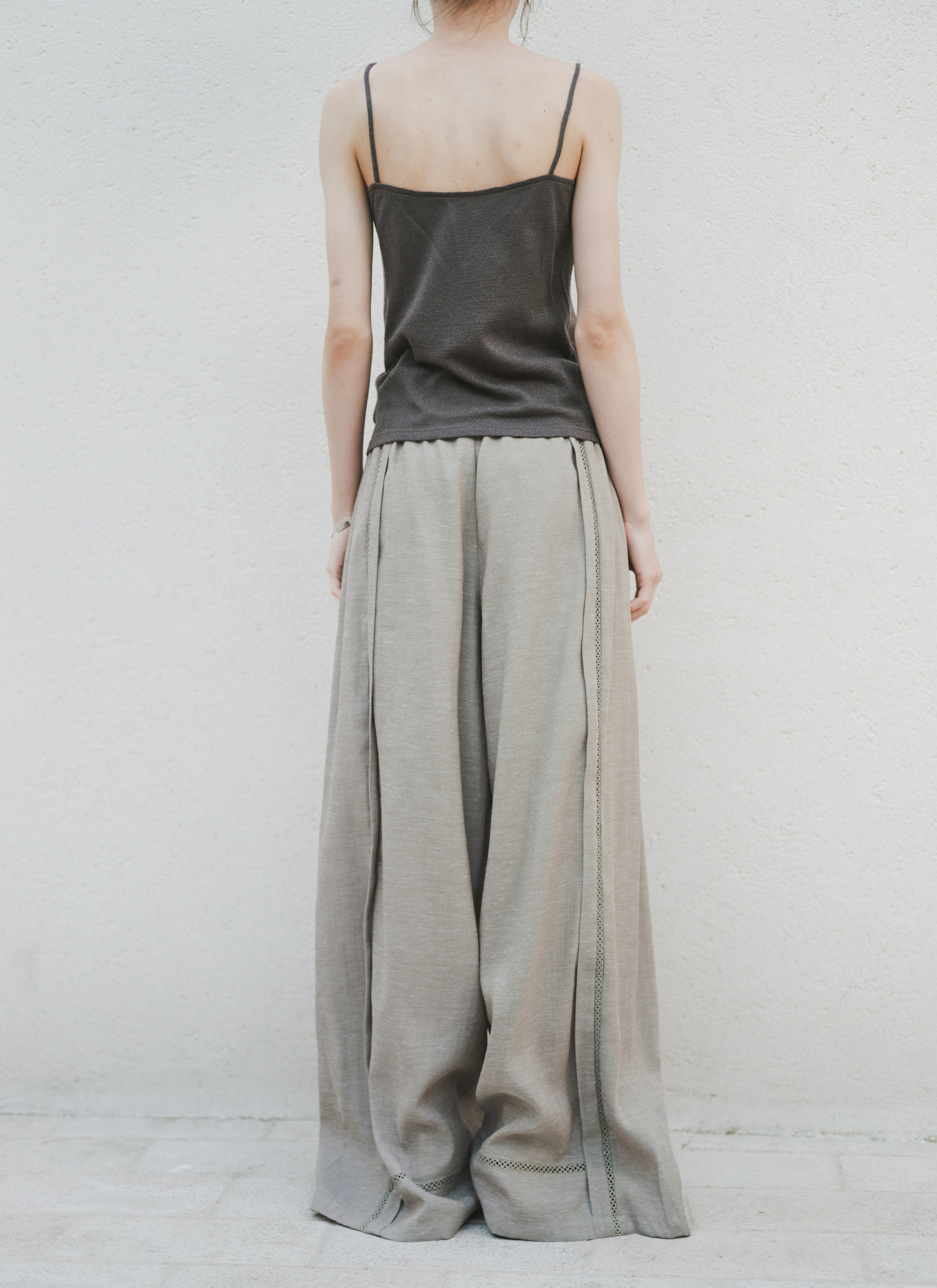 CROCHET LINE WIDE PANTS