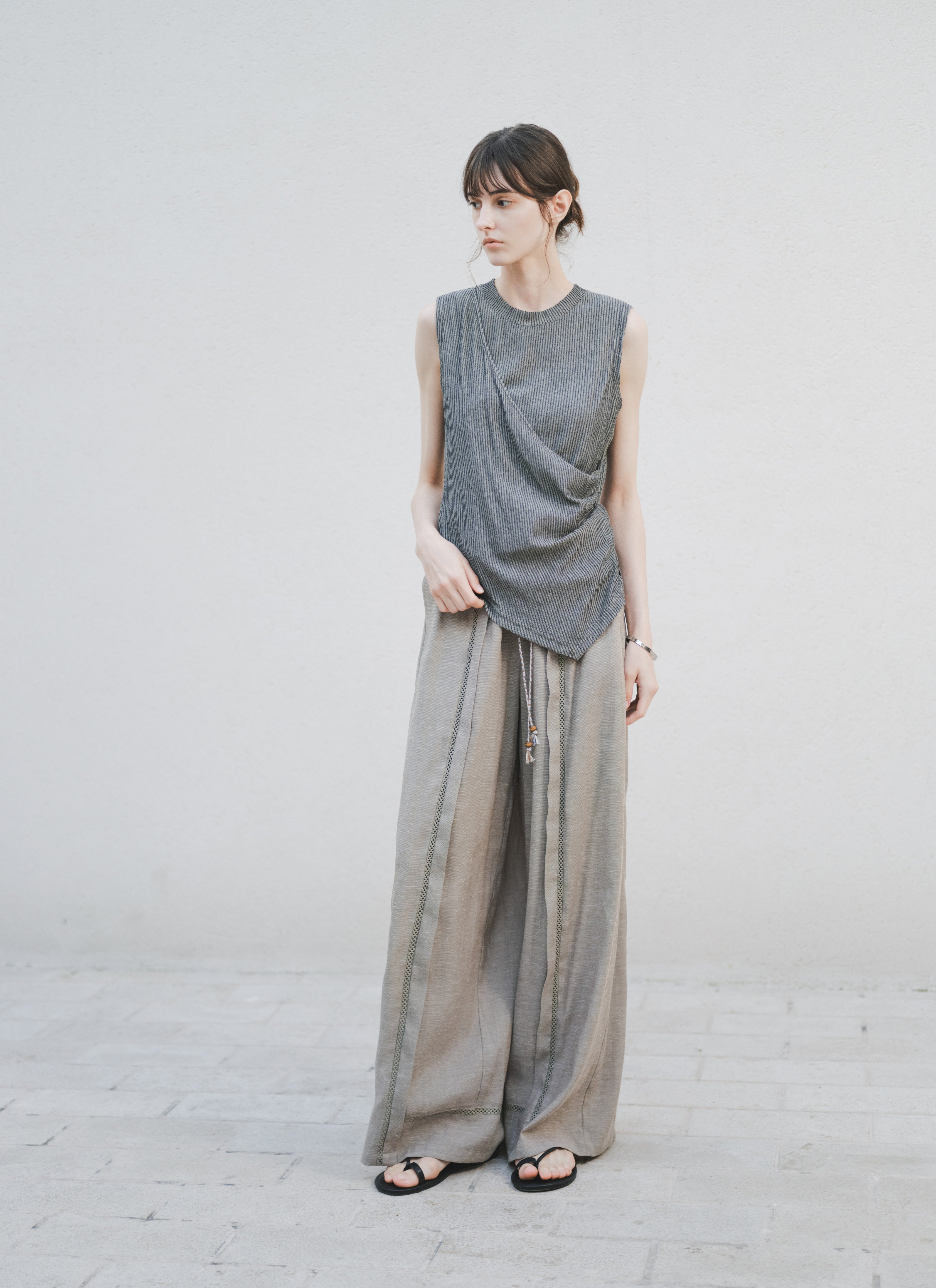 CROCHET LINE WIDE PANTS