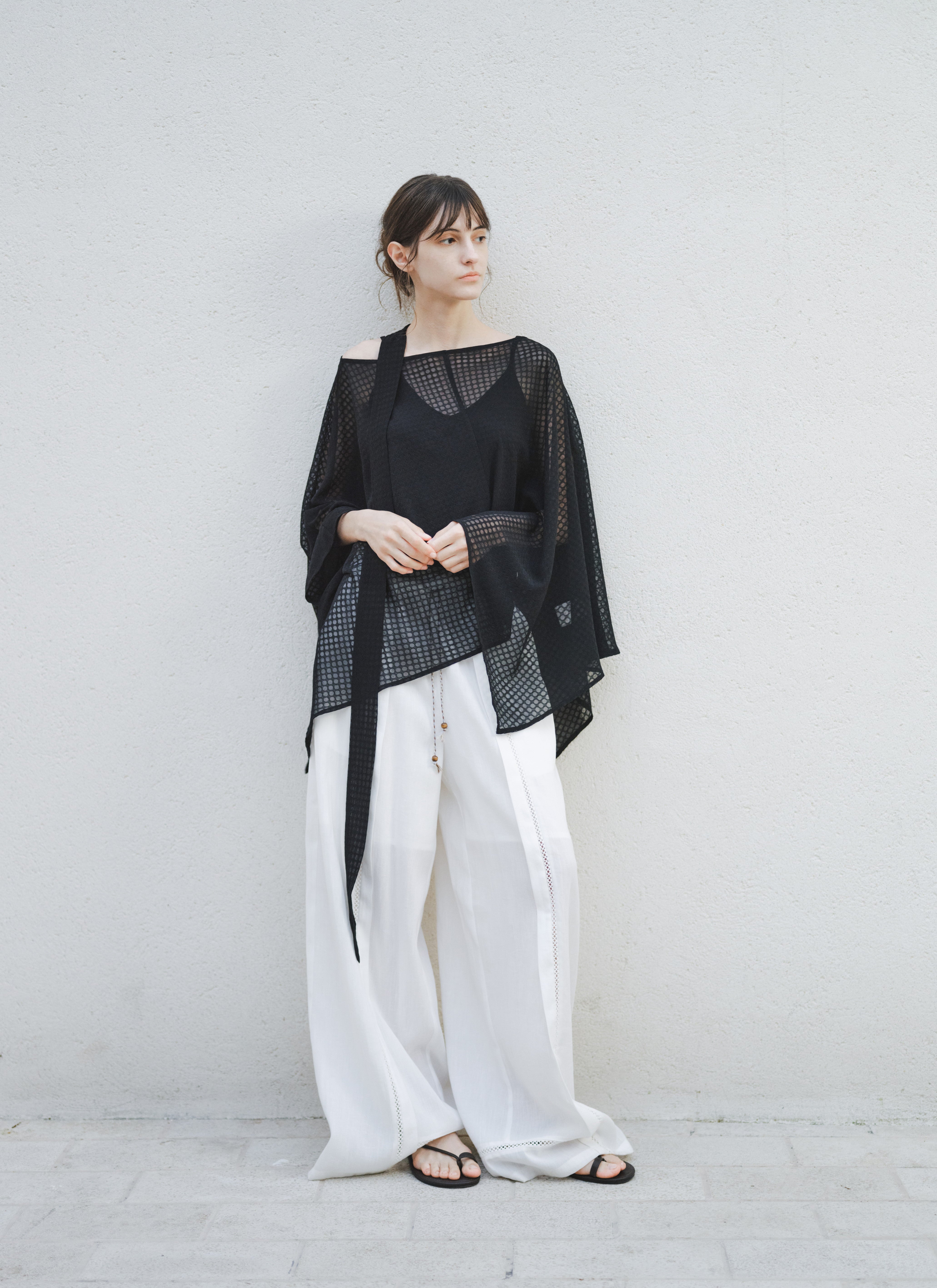 CROCHET LINE WIDE PANTS