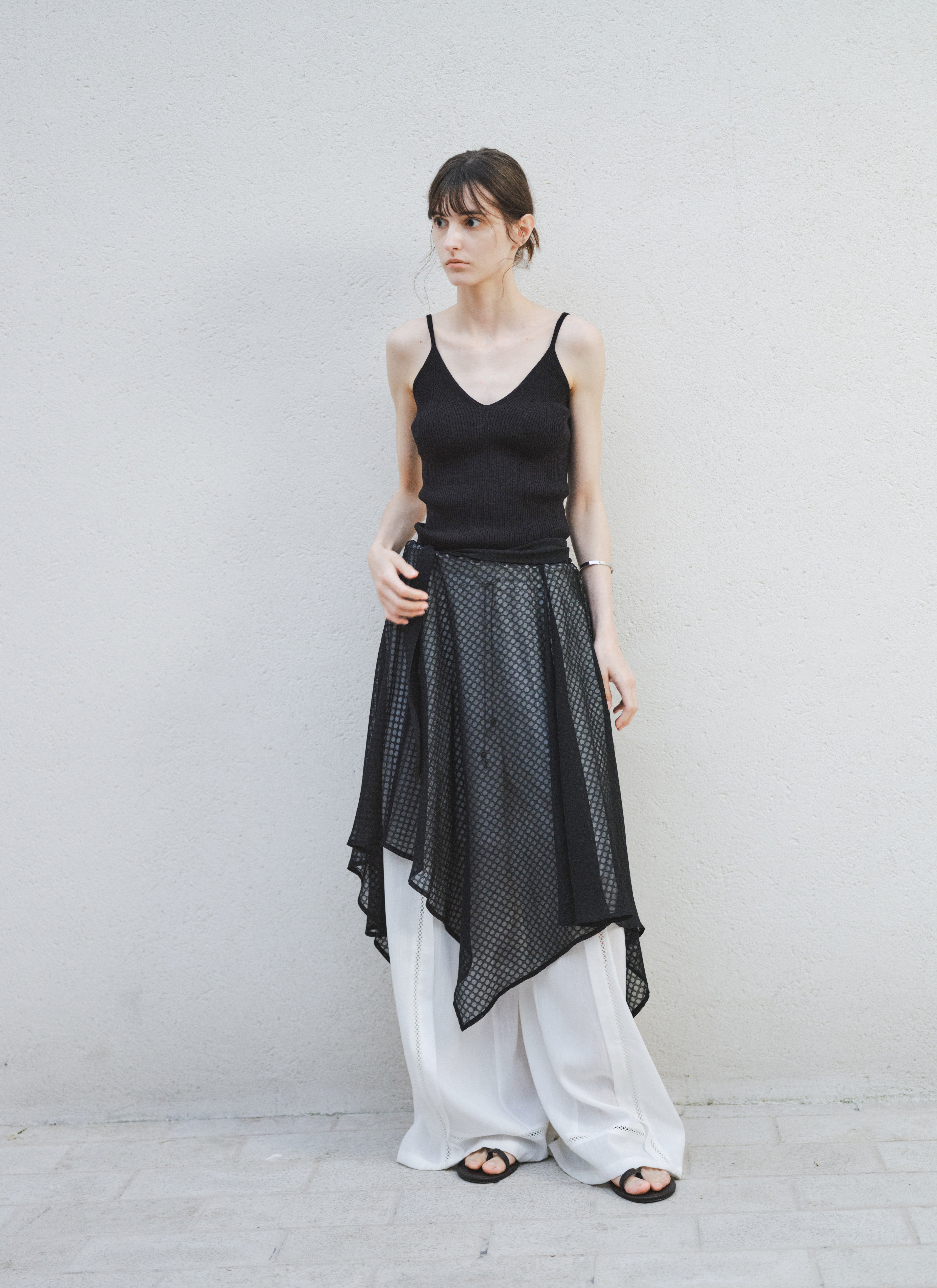 CROCHET LINE WIDE PANTS