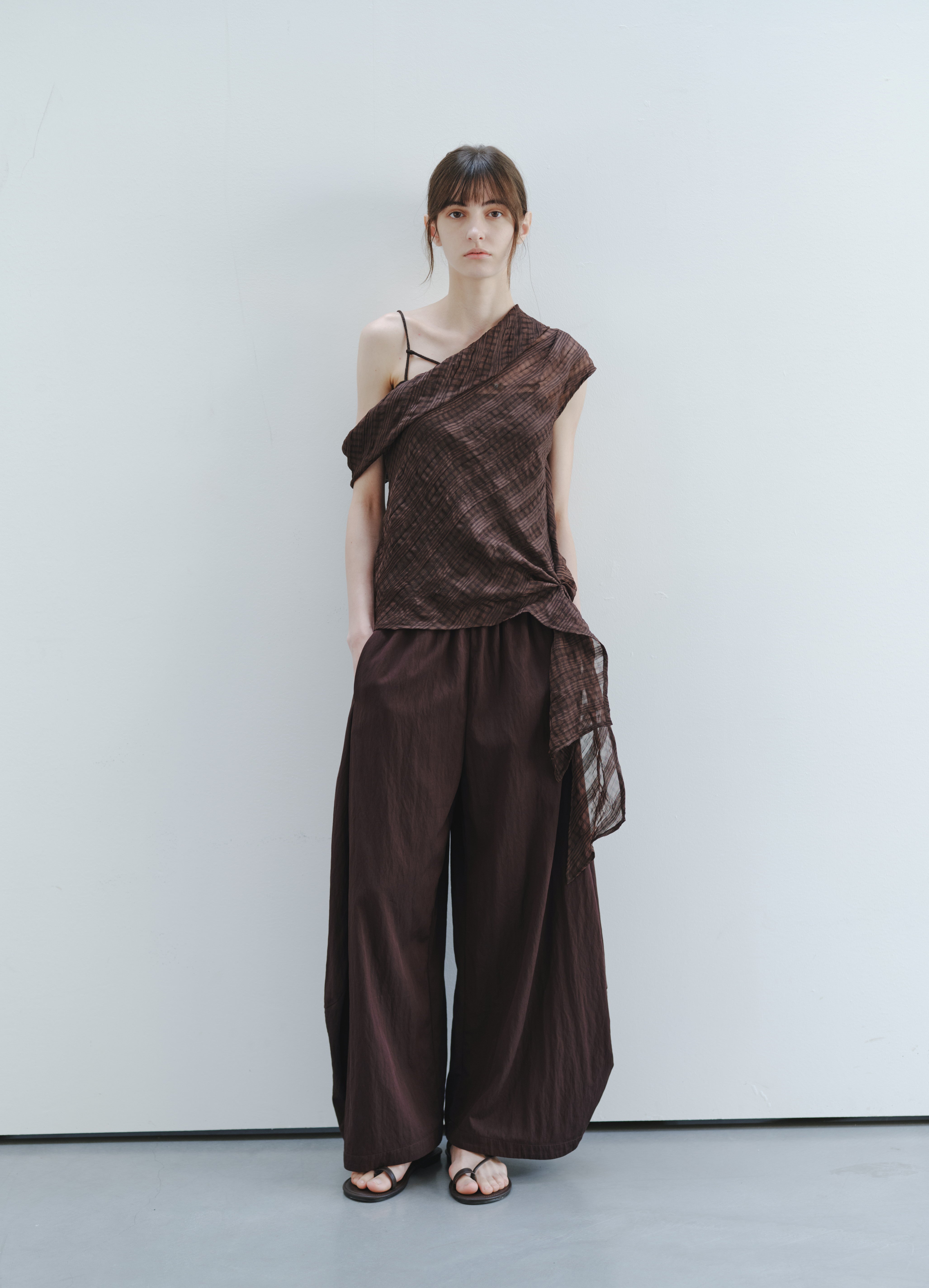 SIDE EDGE CHECK BLOUSE