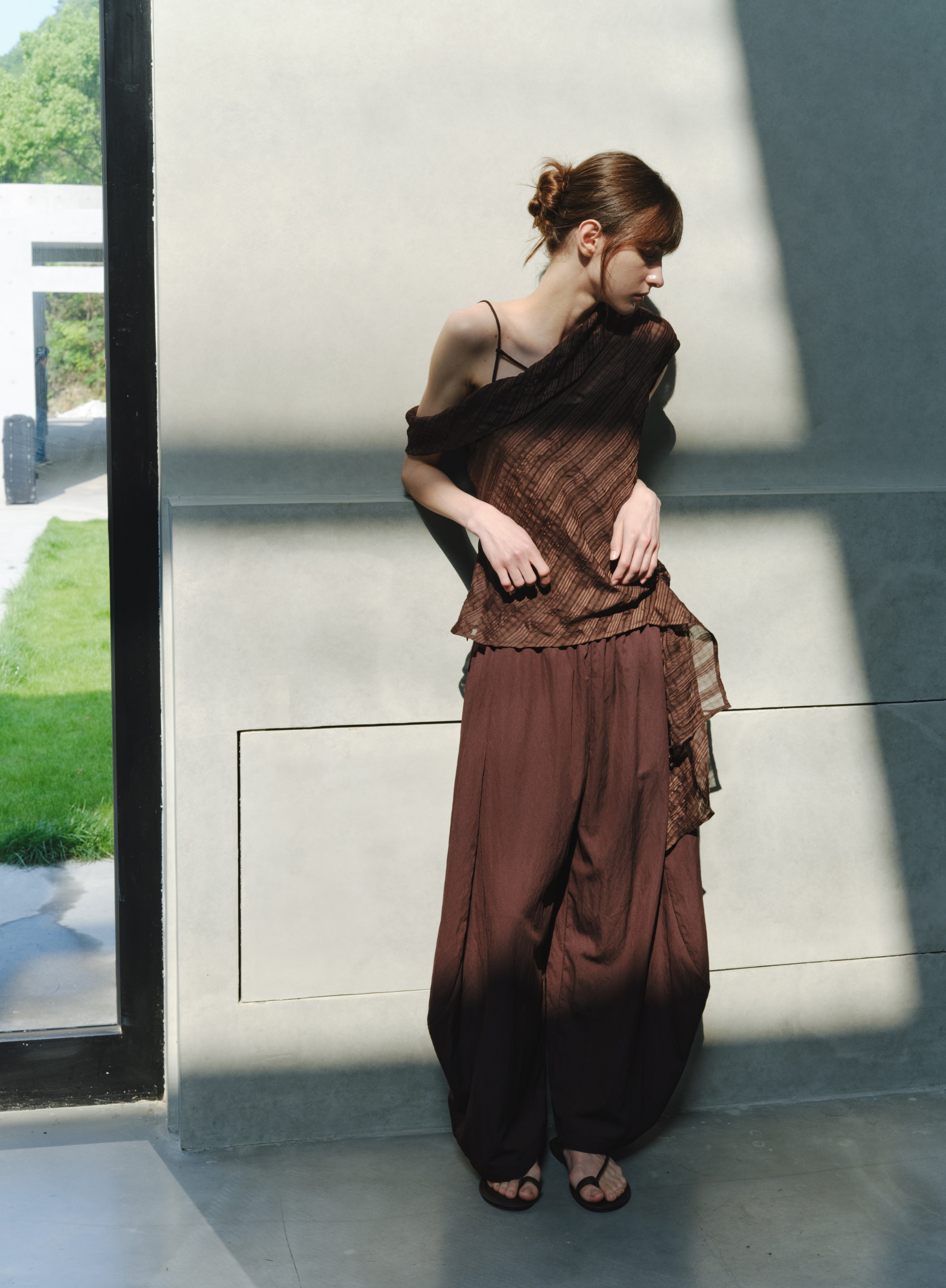 SIDE EDGE CHECK BLOUSE