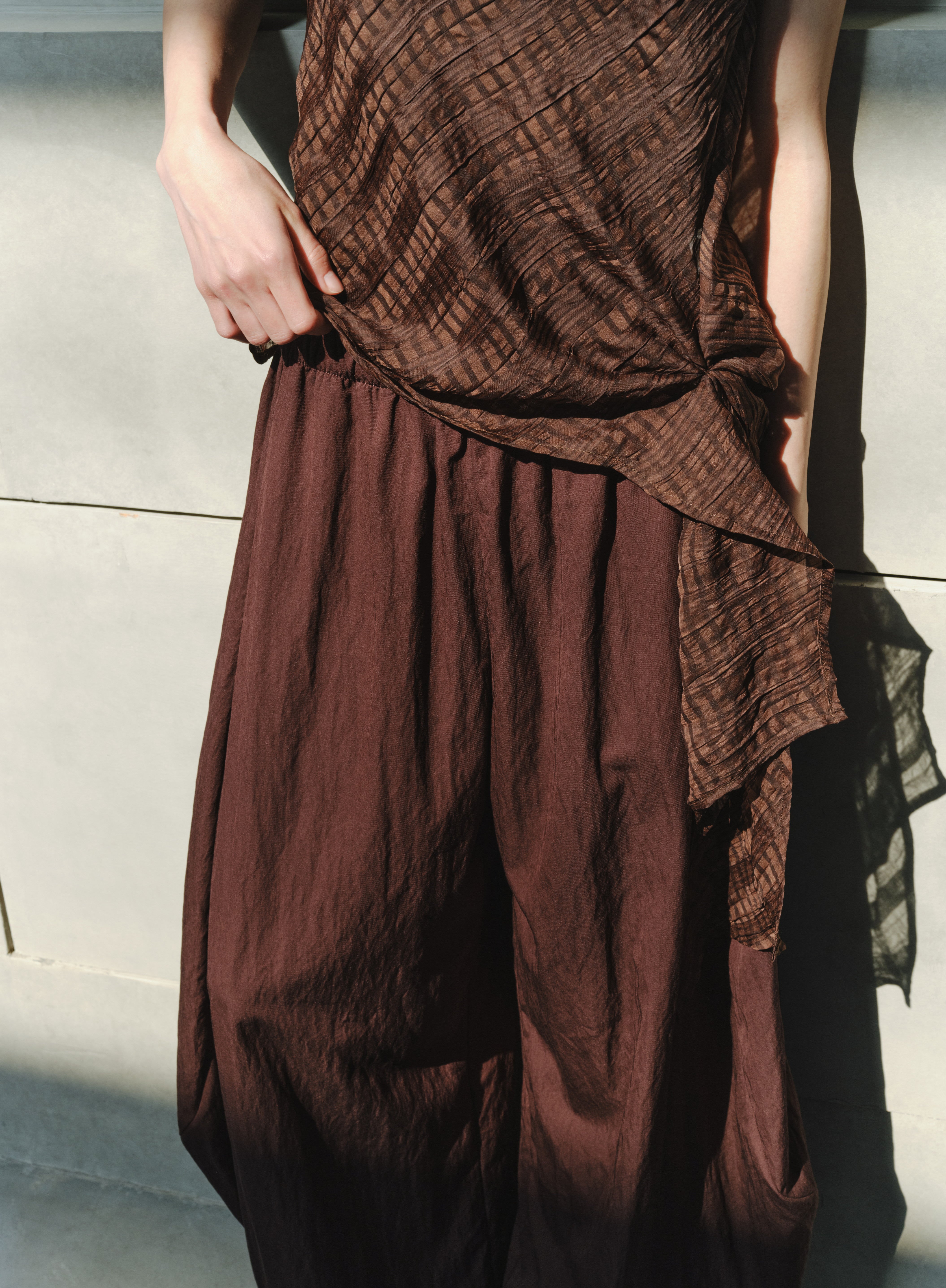 SIDE EDGE CHECK BLOUSE