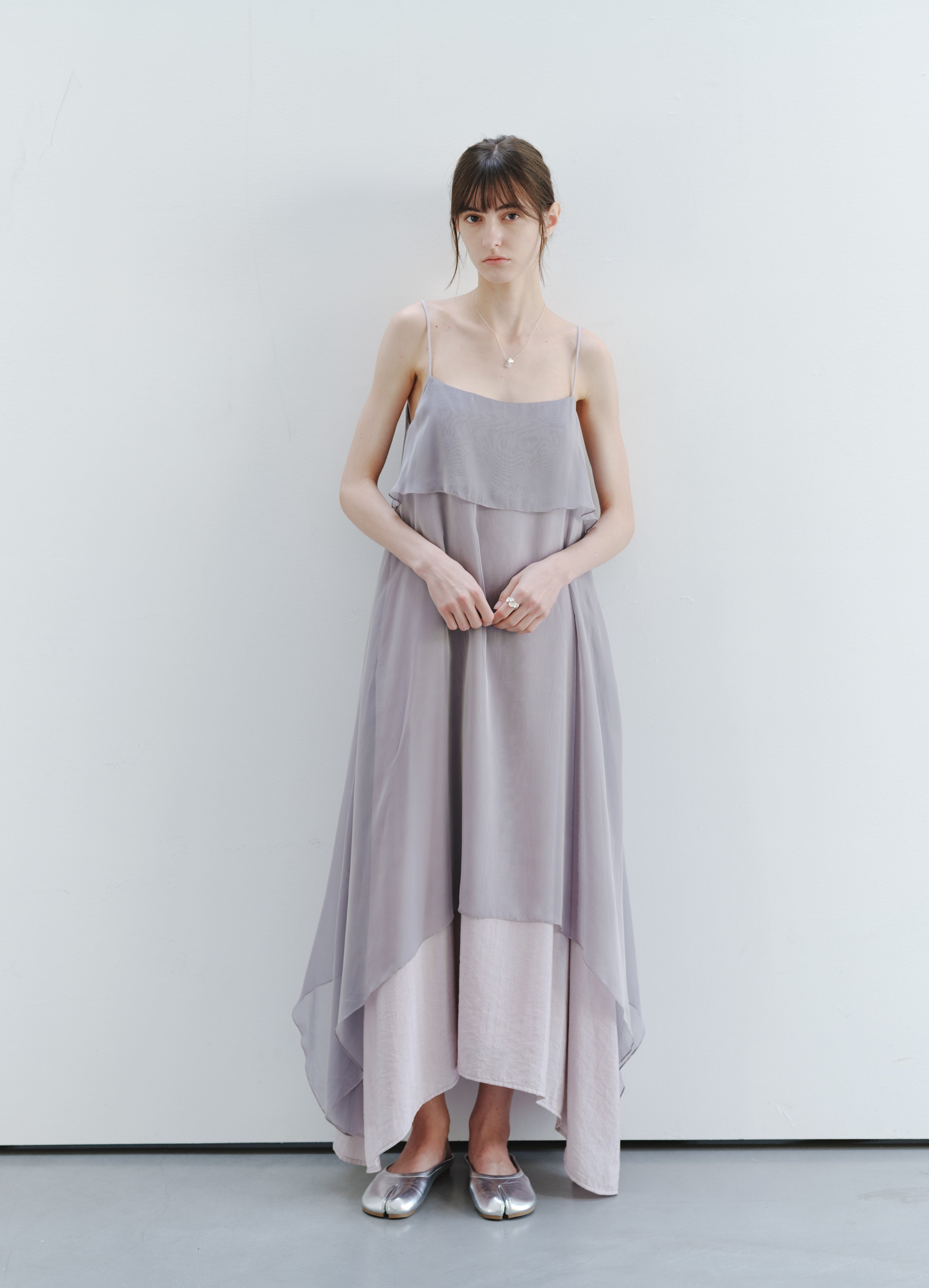LAYERED PURPLE FLARE DRESS