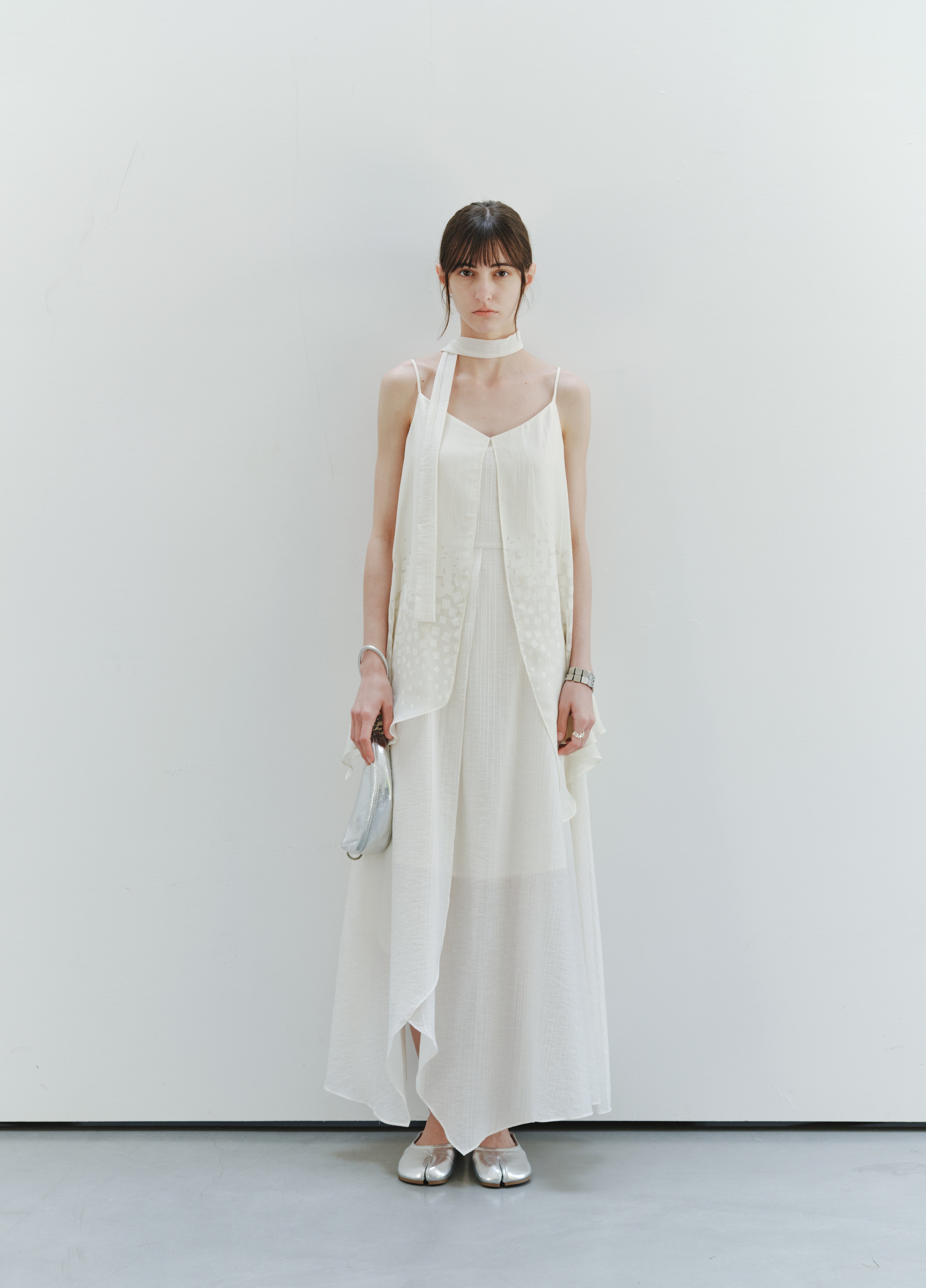 LAYERED FLARE FLOW DRESS