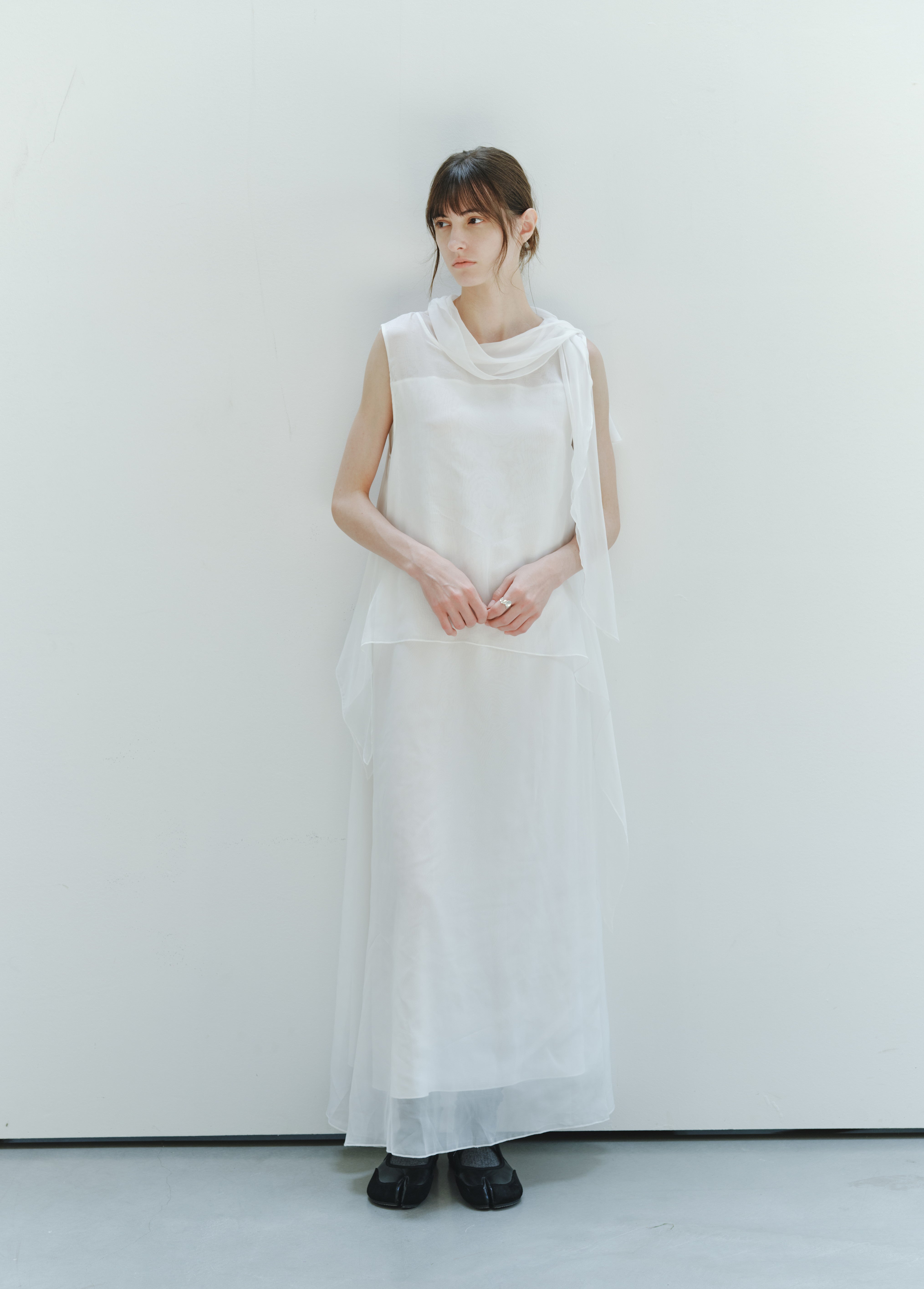 SHEER VEIL LAYERED DRESS