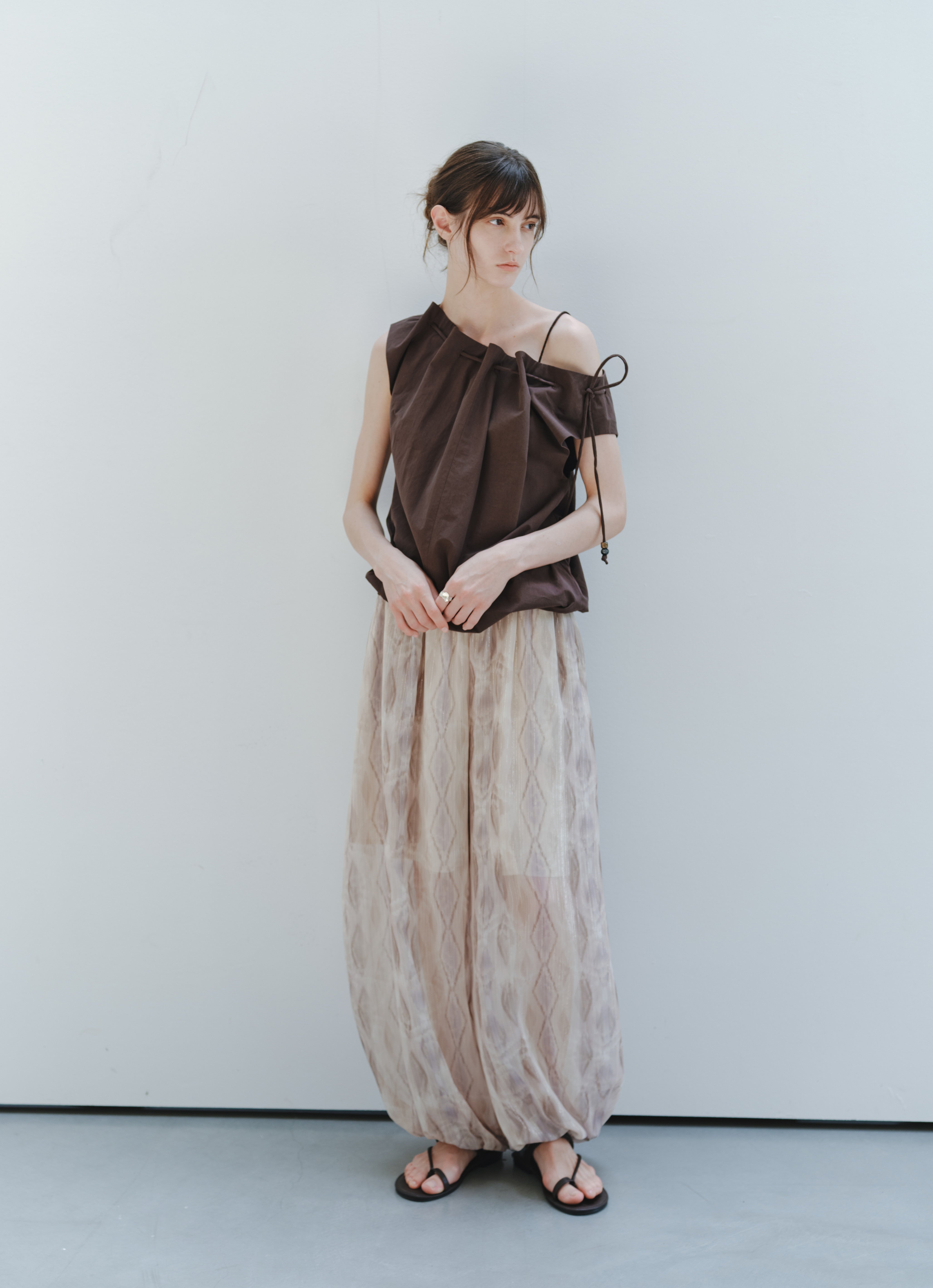 2WAY STRING POUCH BLOUSE