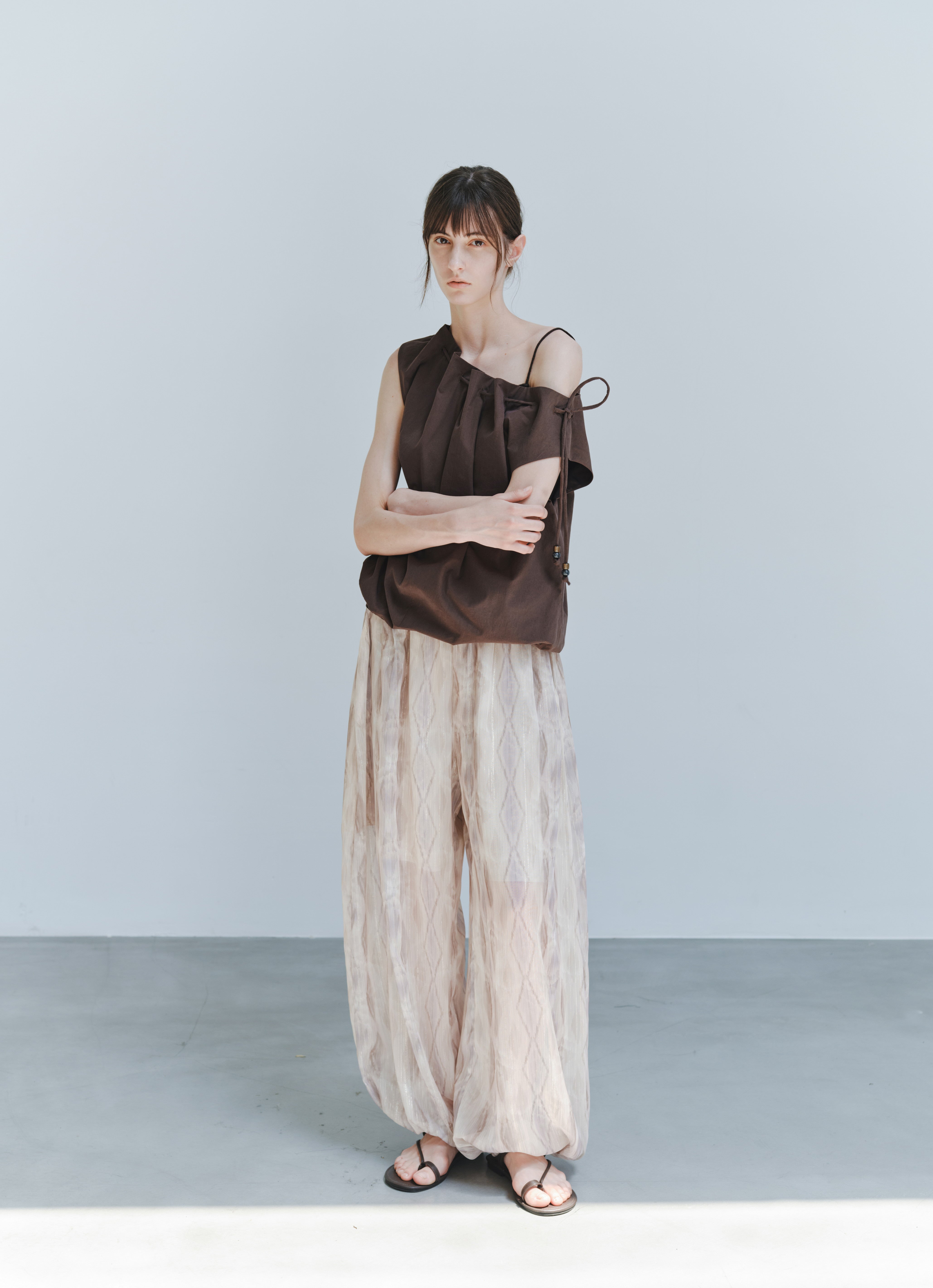 2WAY STRING POUCH BLOUSE