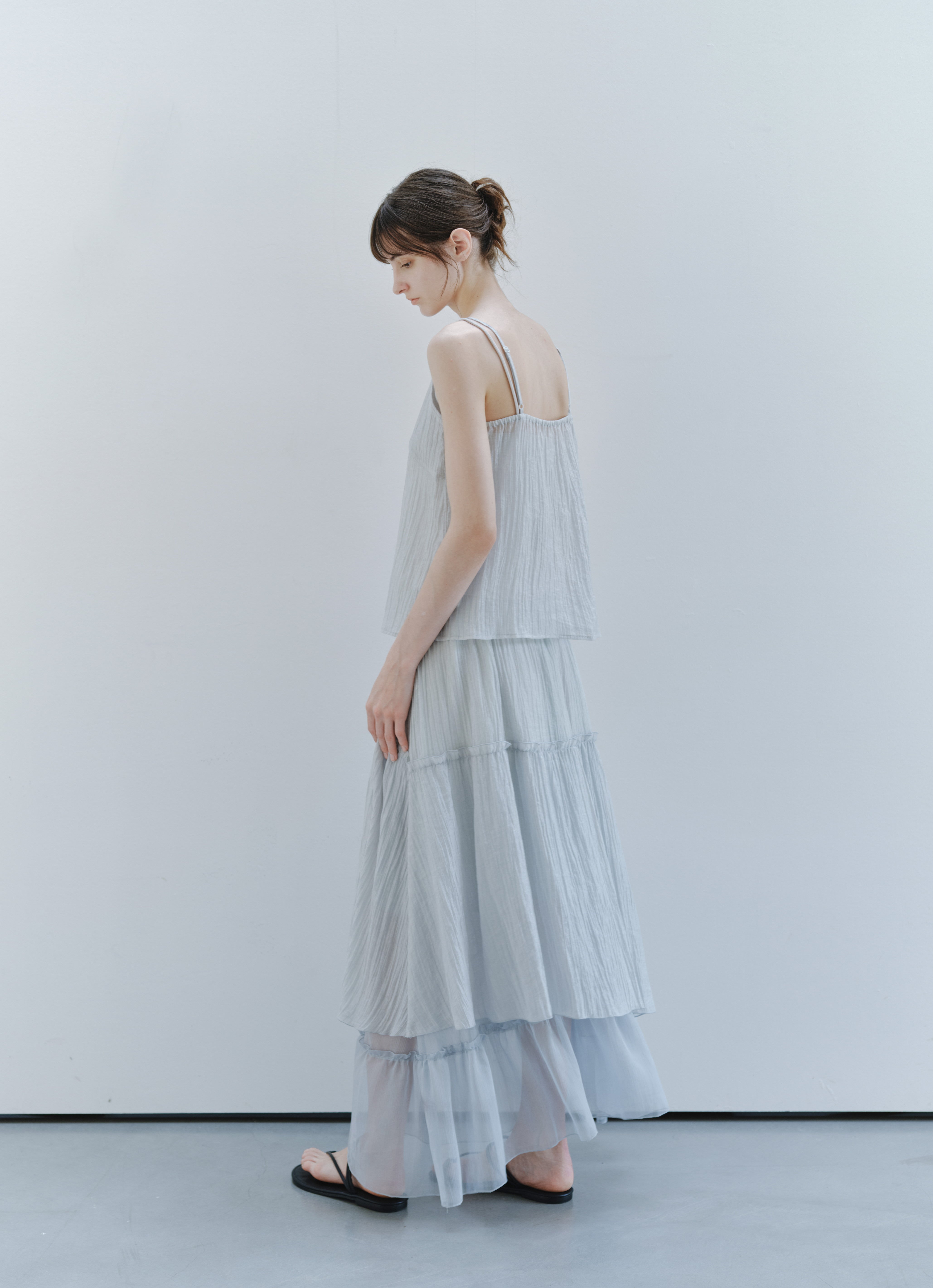 SHEER FRILL TIERED SKIRT / シアーフリルティアードスカート