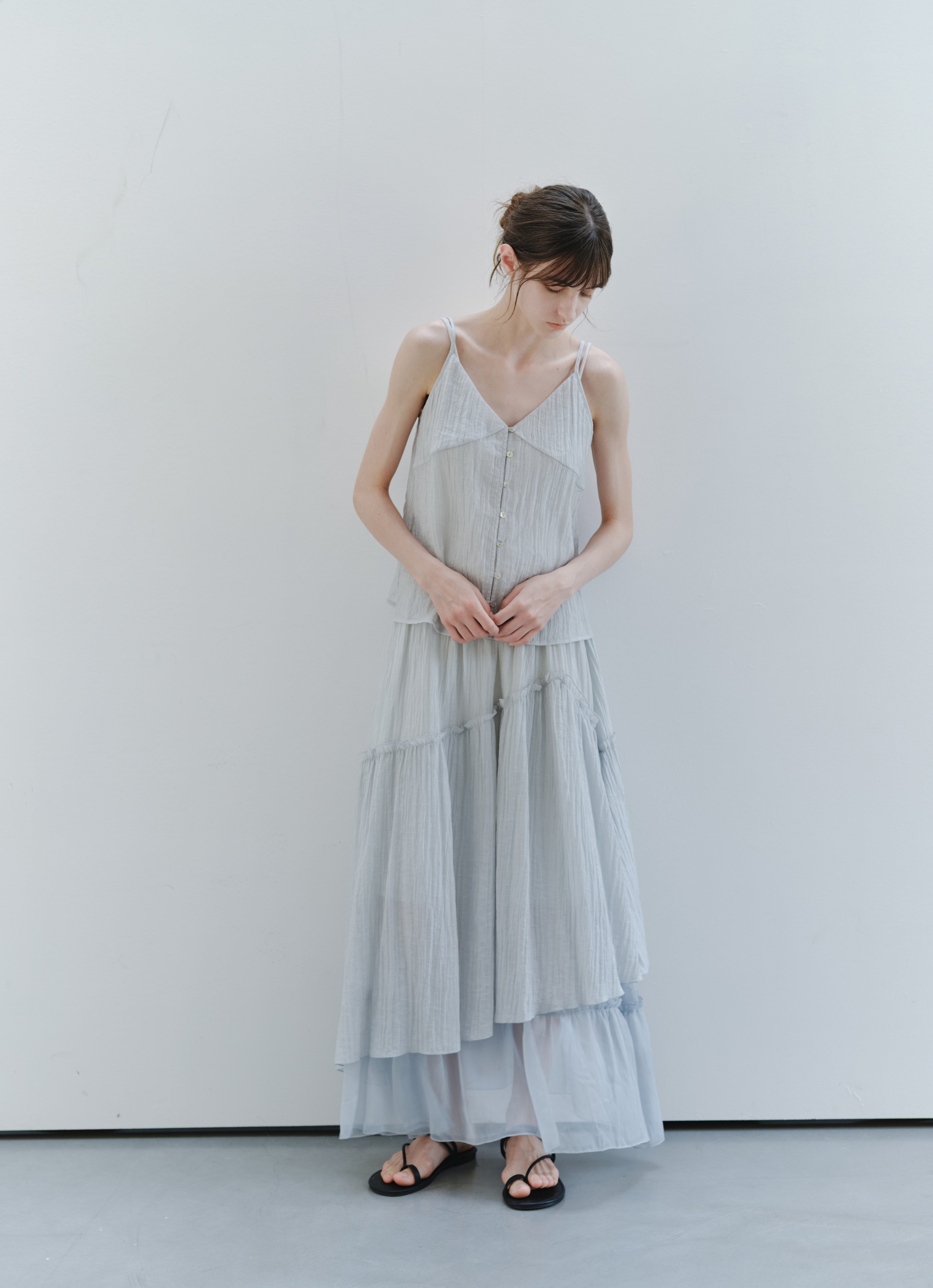 SHEER FRILL TIERED SKIRT