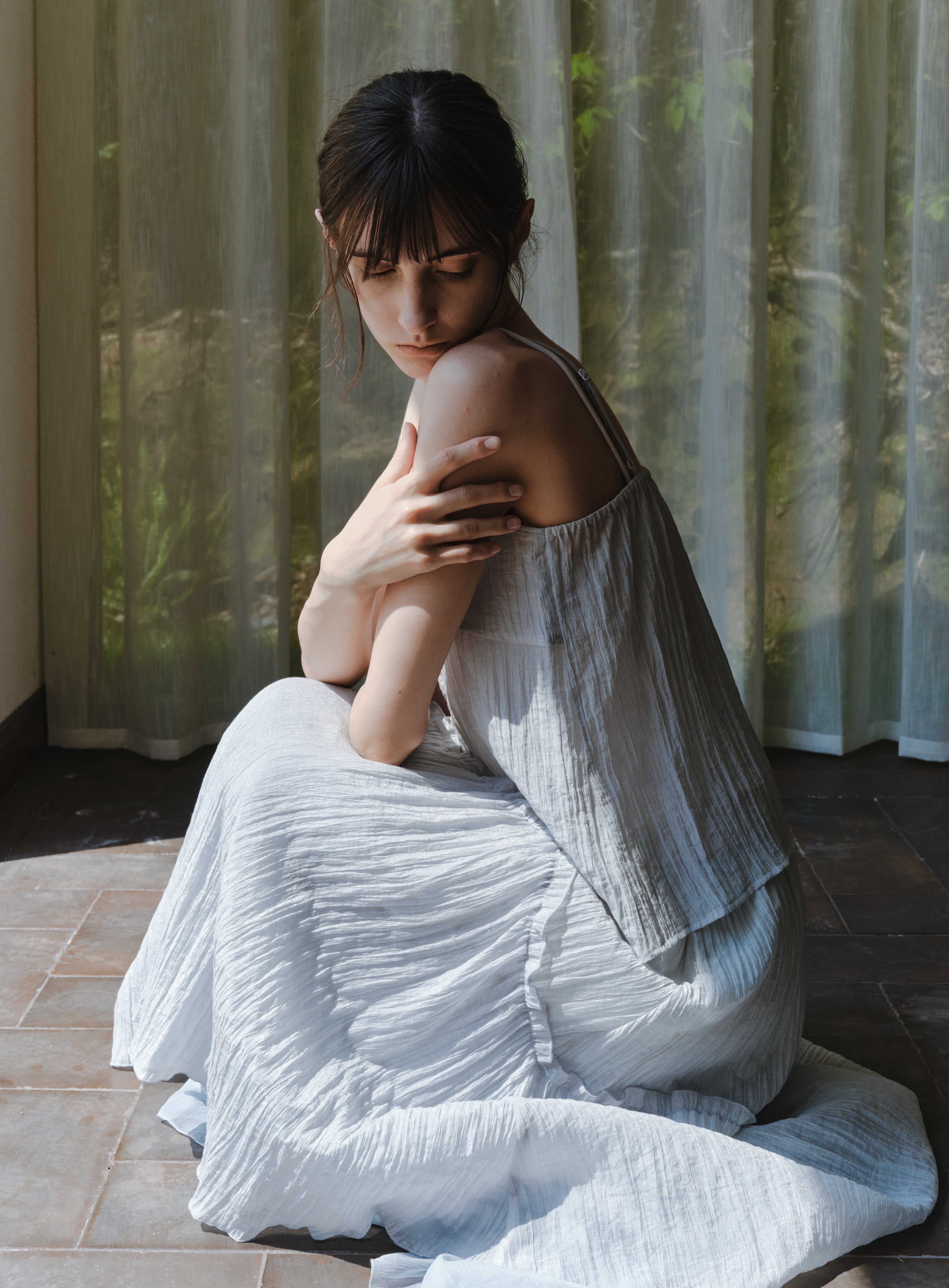 SHEER FRILL TIERED SKIRT