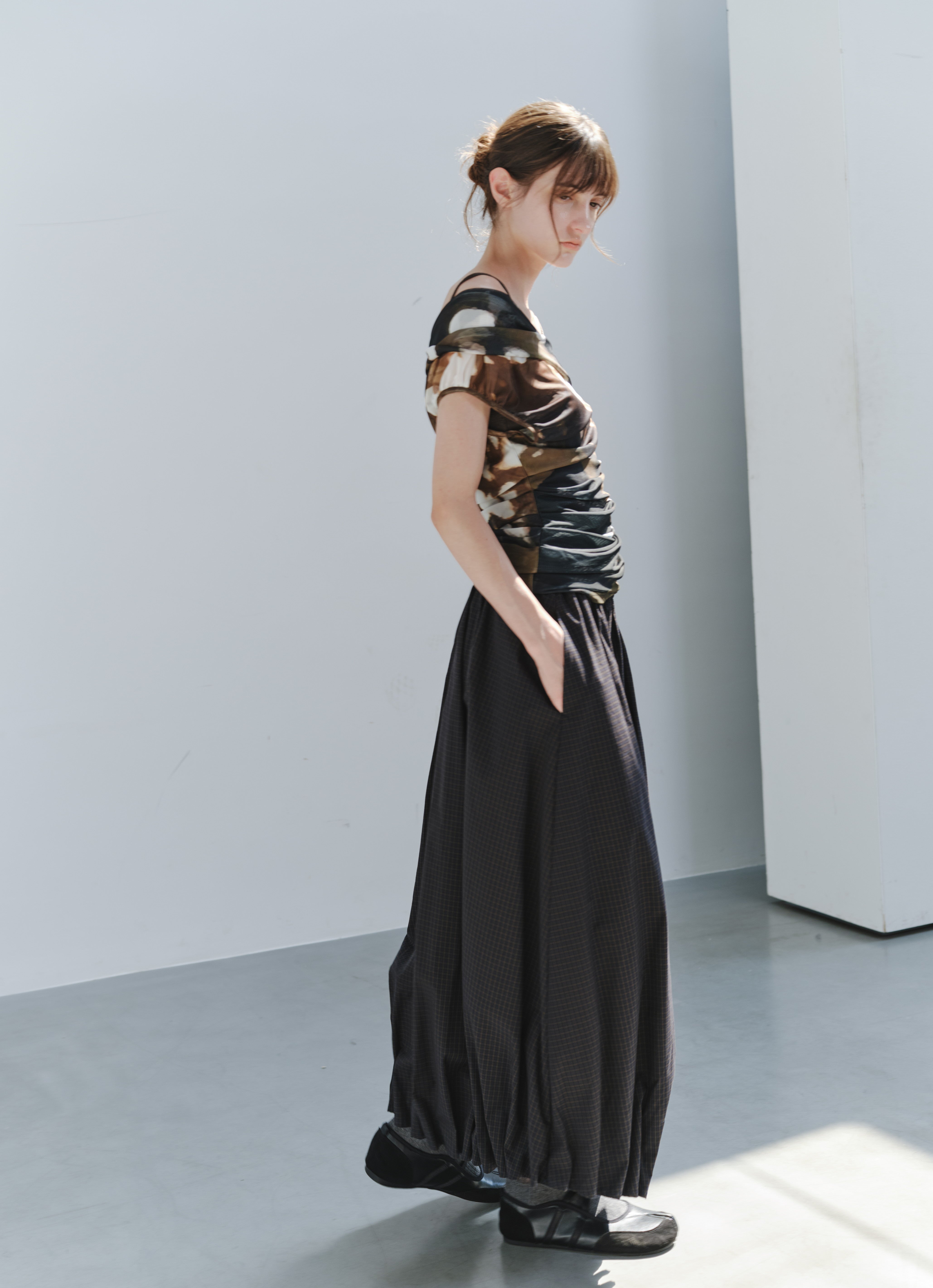 GATHER HEM BALLOON SKIRT