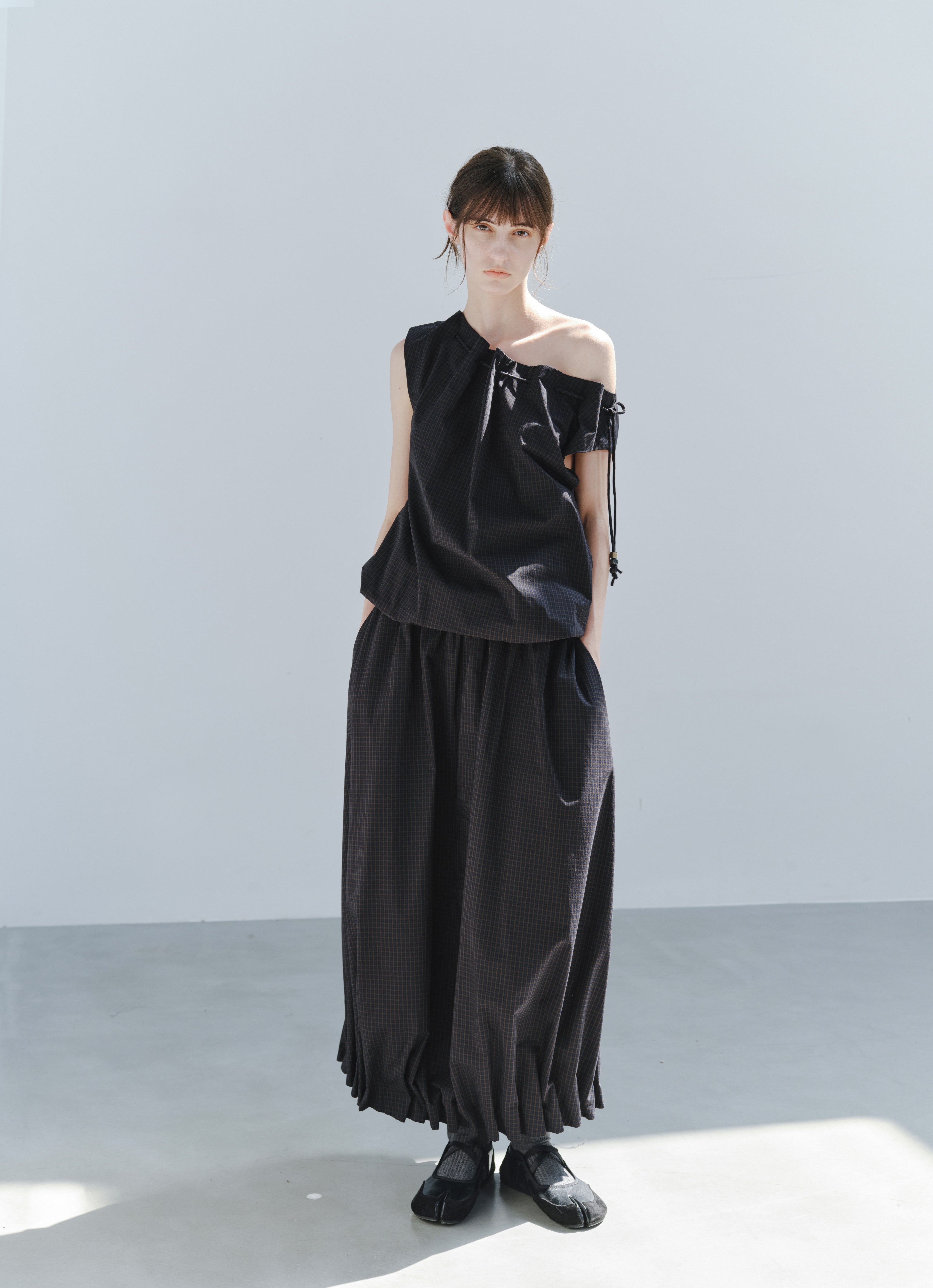 2WAY STRING POUCH BLOUSE