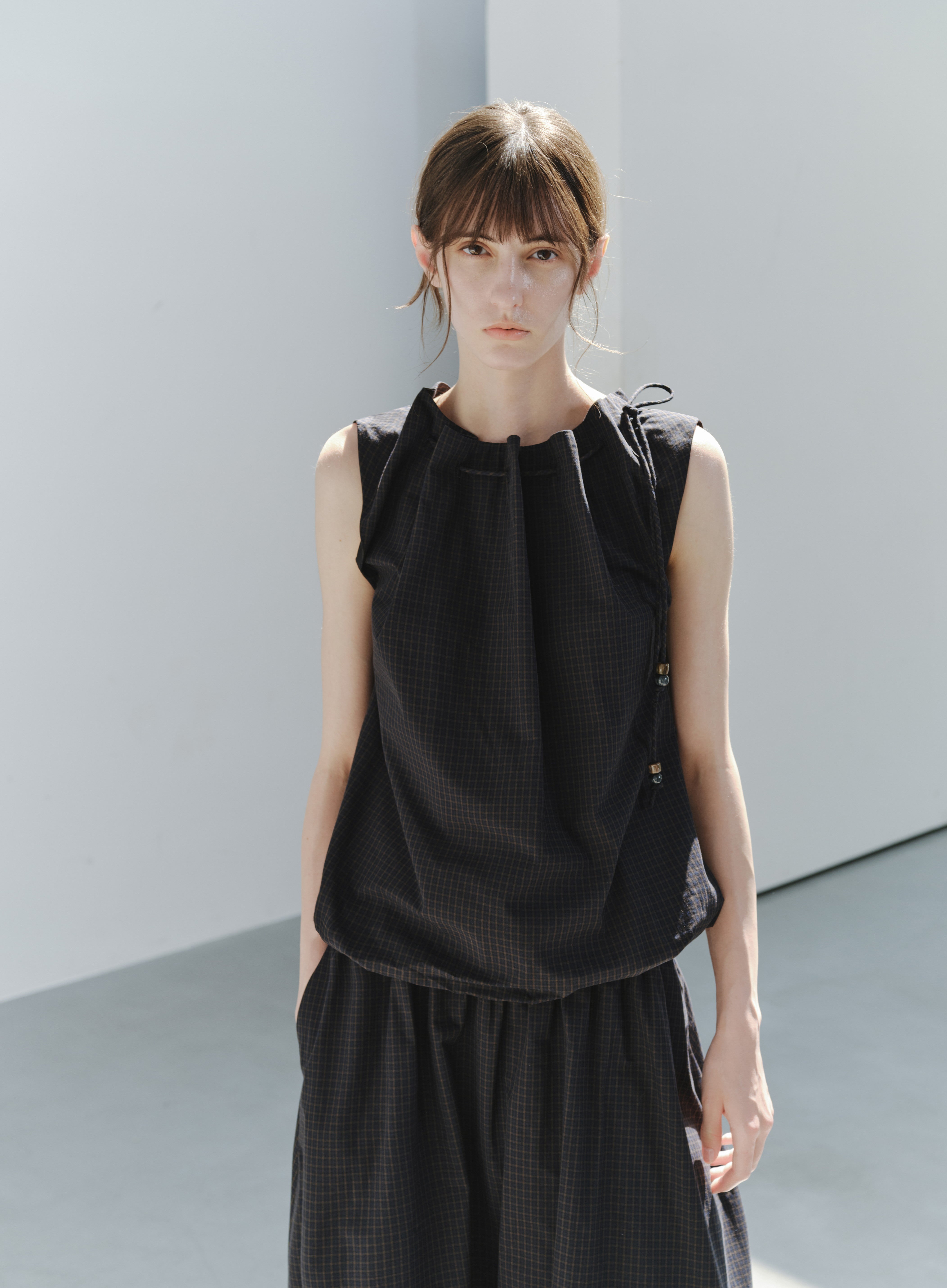 2WAY STRING POUCH BLOUSE