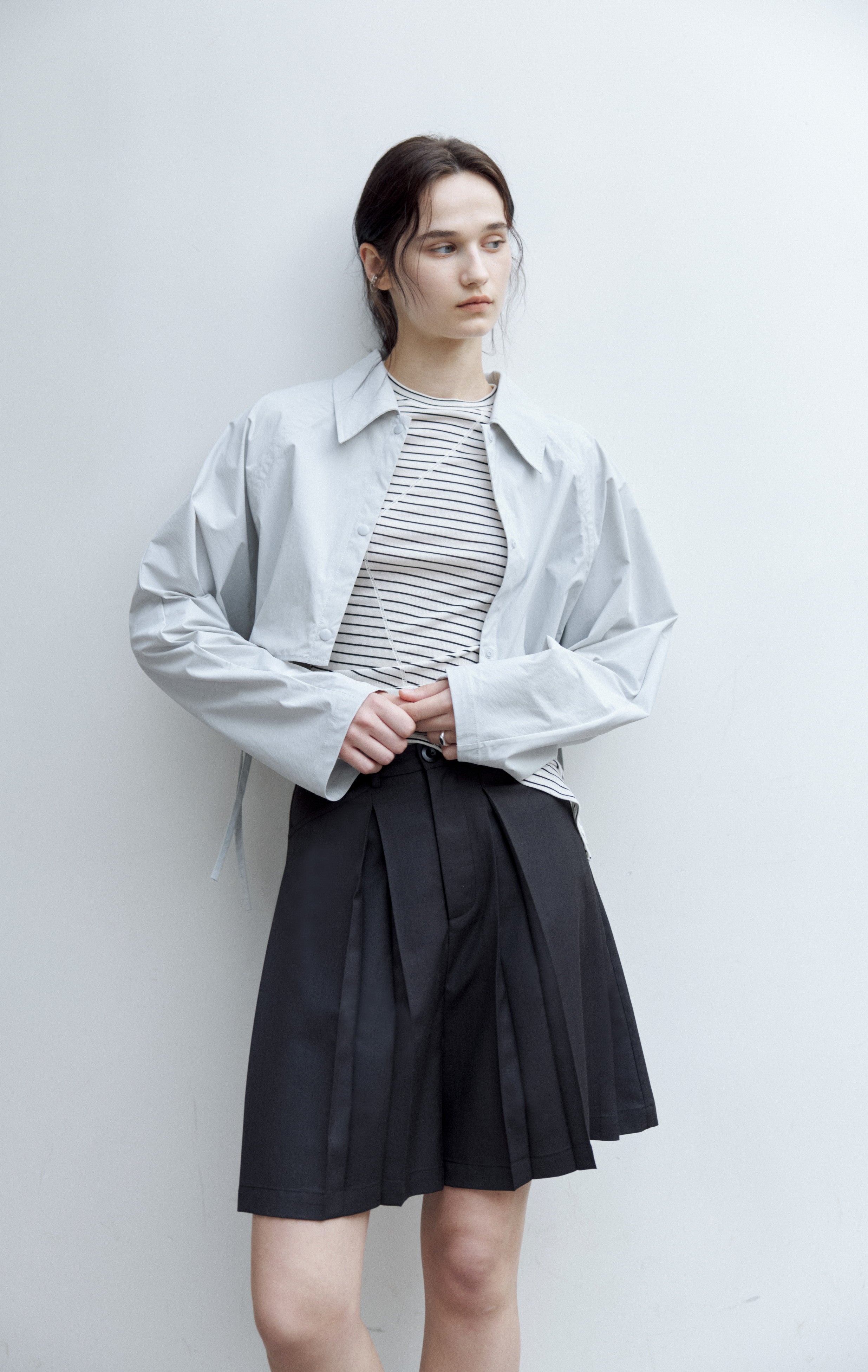 UV CUT BACK DRAWSTRING SHIRT/UV 컷 백 드로우 스트링 셔츠