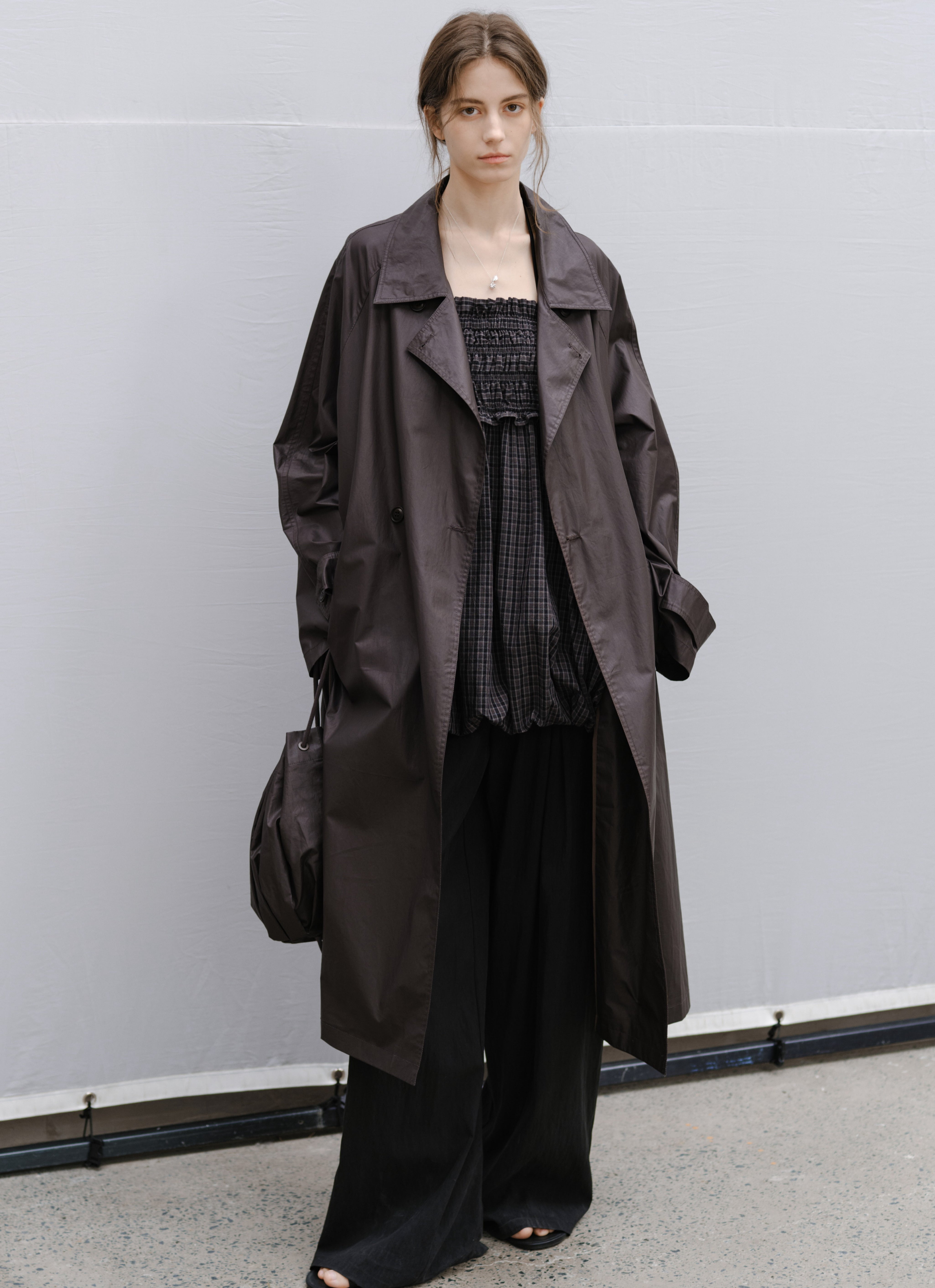 COATING TEXTURE LONG TRENCH / コーティングテクスチャーロングトレンチ