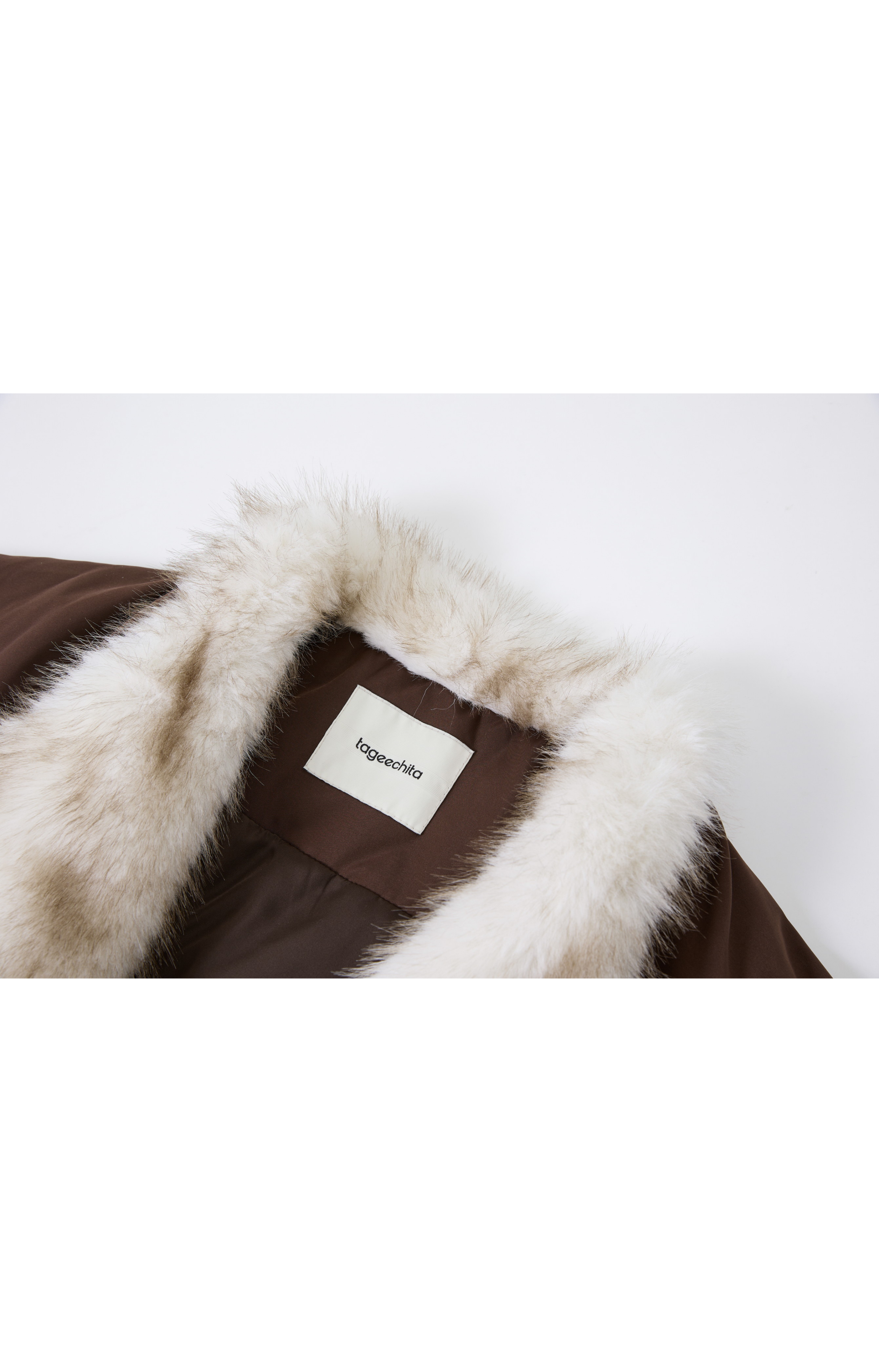 FUR LAPEL DRAPE DOWN