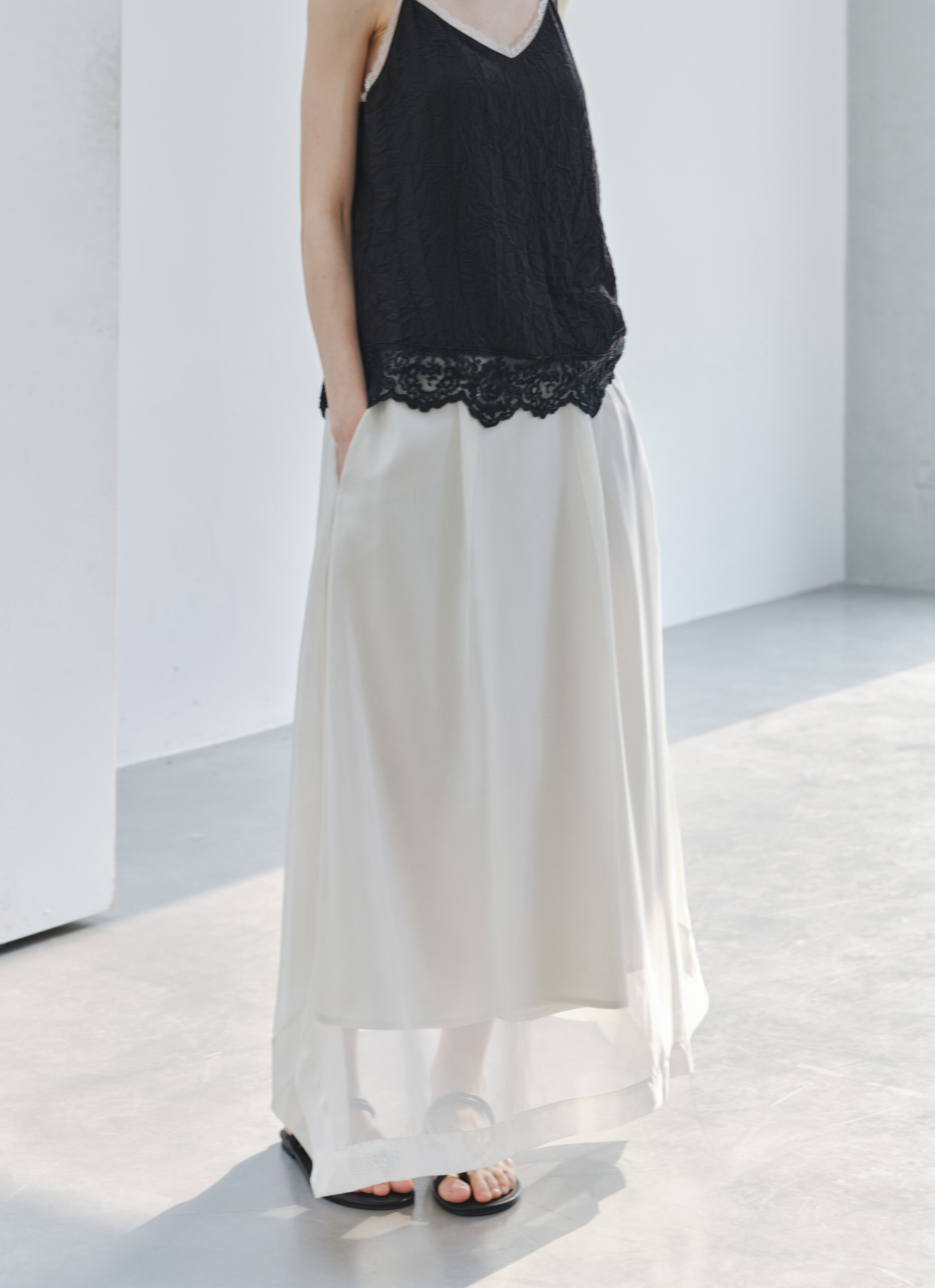 SHEER VEIL LAYERED SKIRT / シアーベールレイヤードスカート