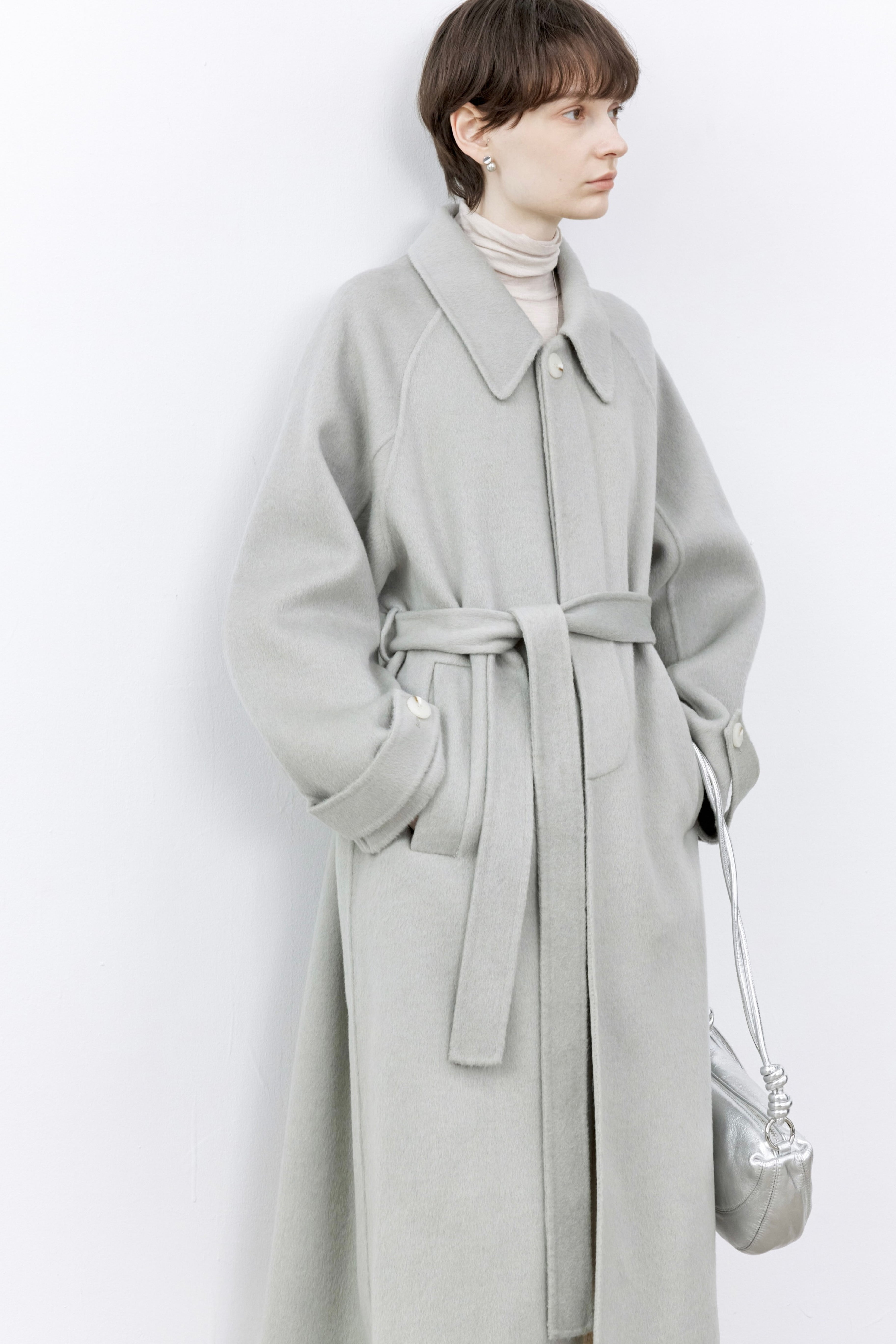 NATURAL DUSTY WOOL COAT