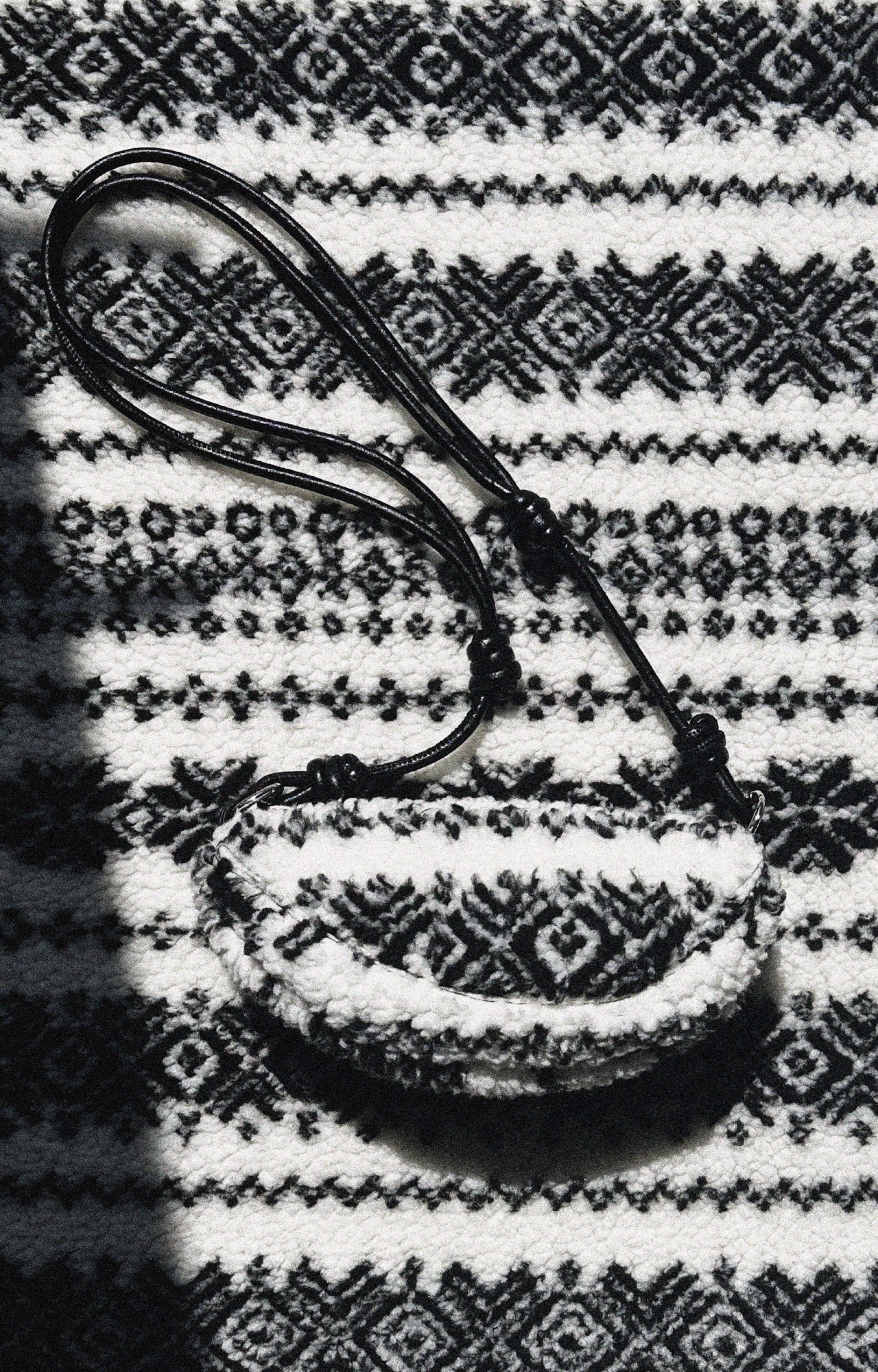 FAIR ISLE BOA BAG / フェアアイル柄ボアバック