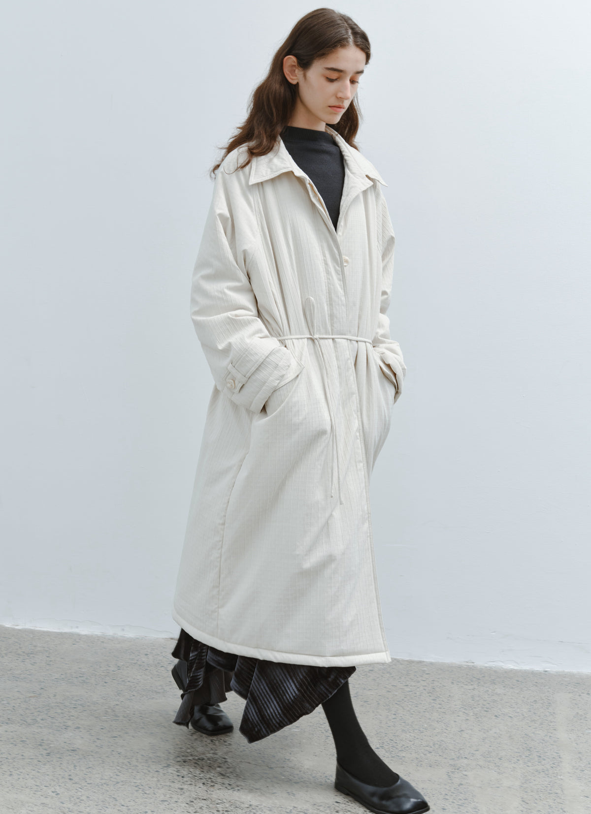 QUILTED TEXTURE WARM TRENCH