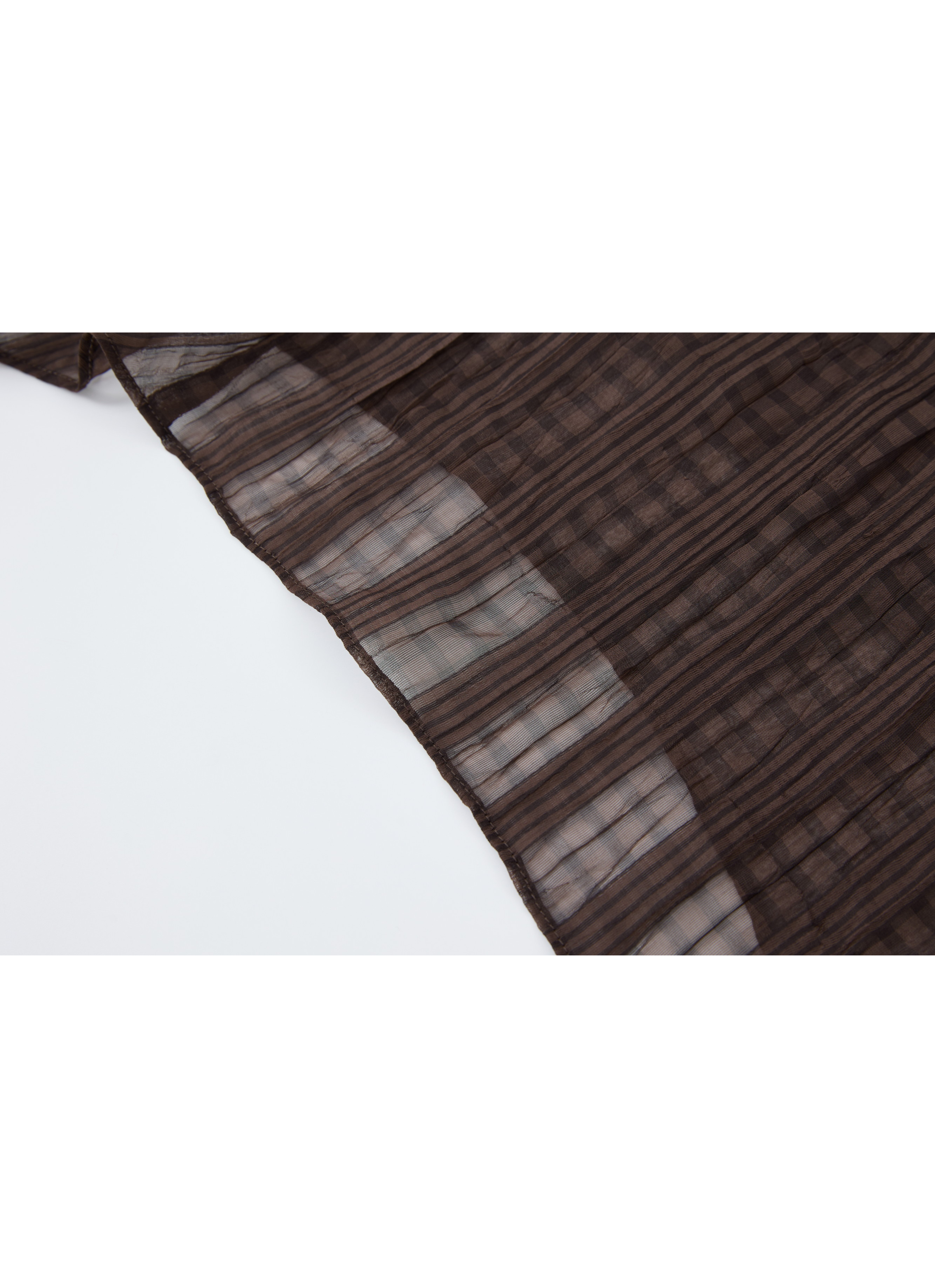 SHEER CHECK LAYERED SKIRT