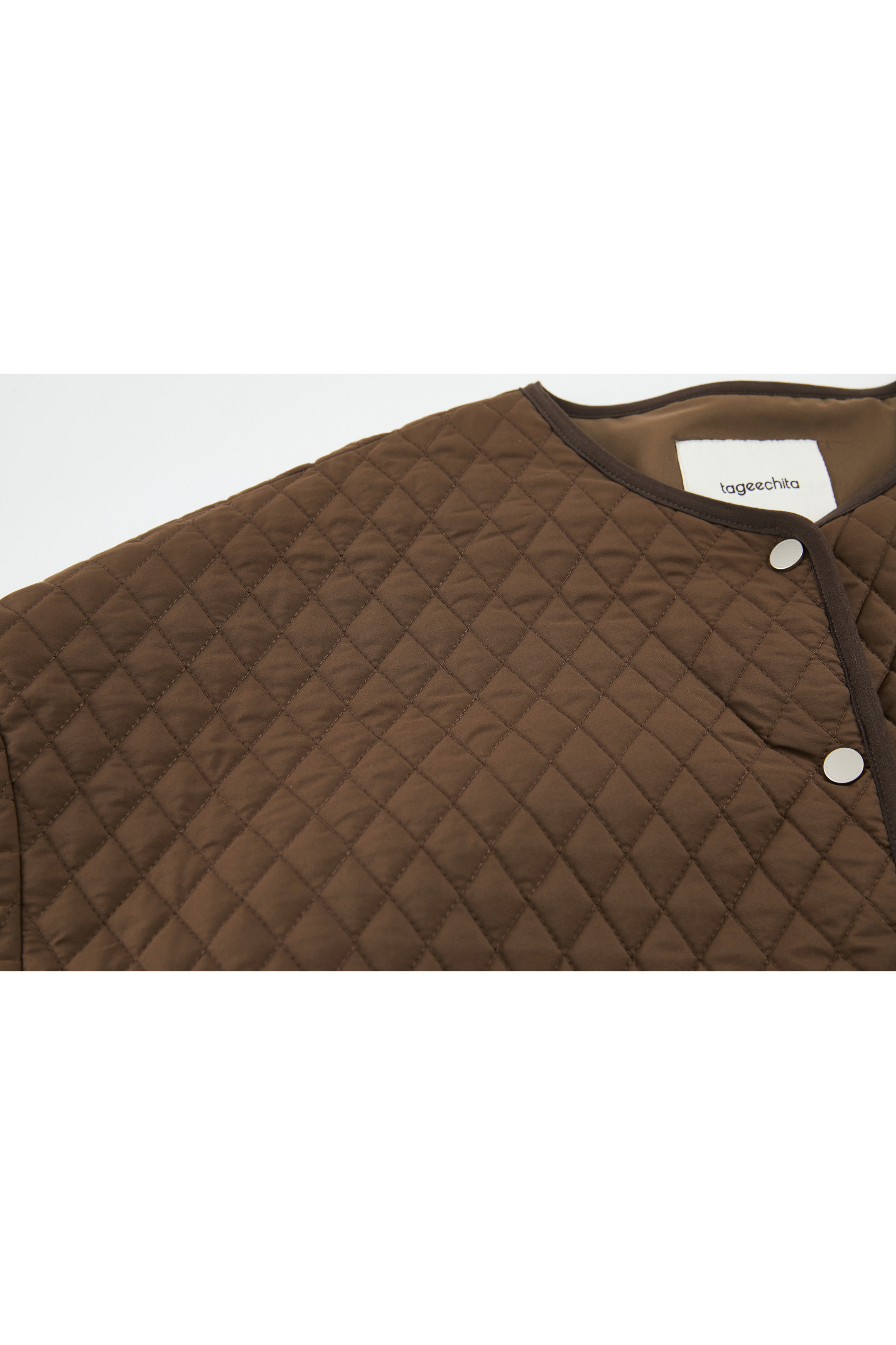 COLLARLESS QUILTED JACKET