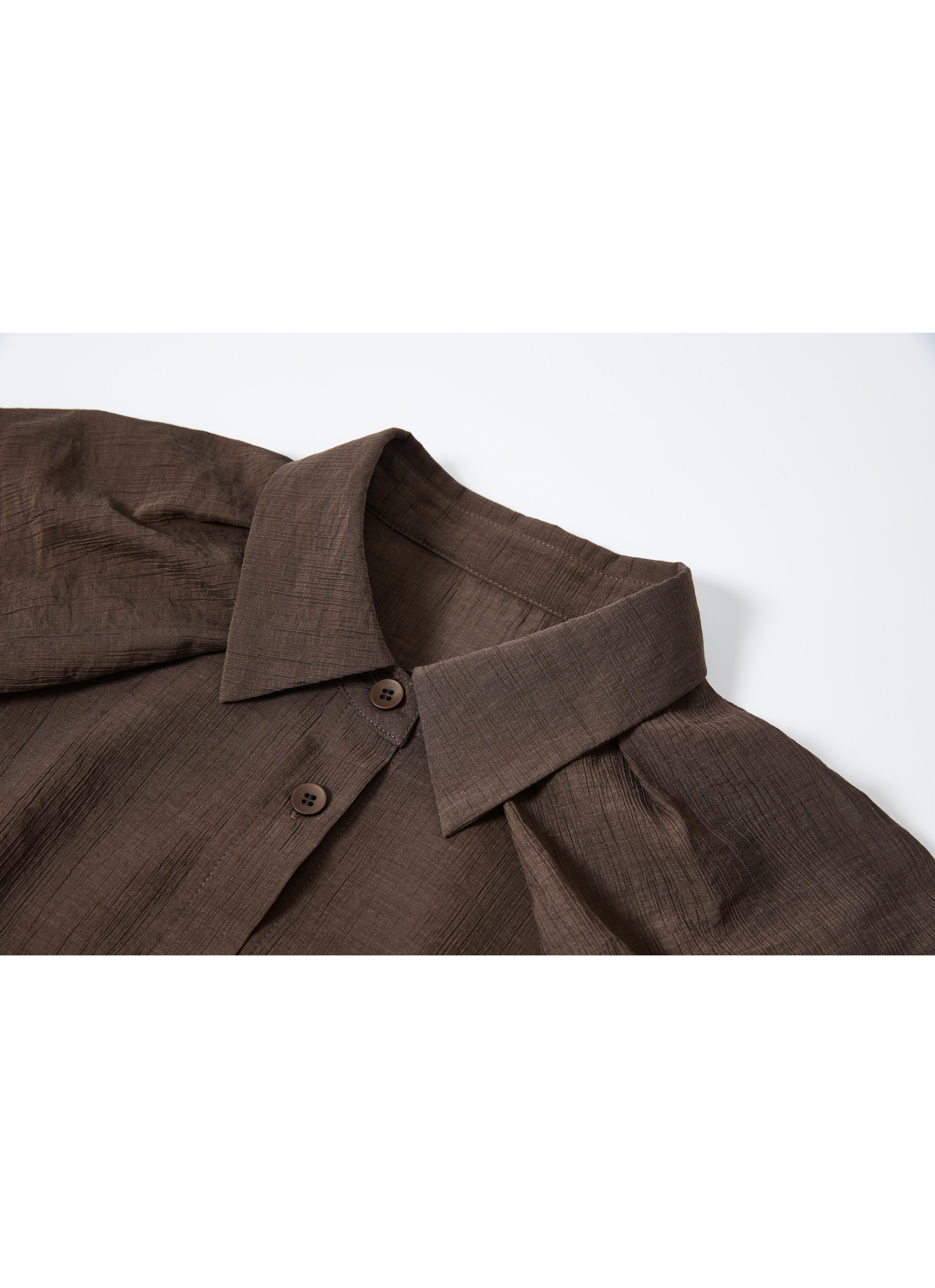 BALLOON SLEEVE DRAPE SHIRT