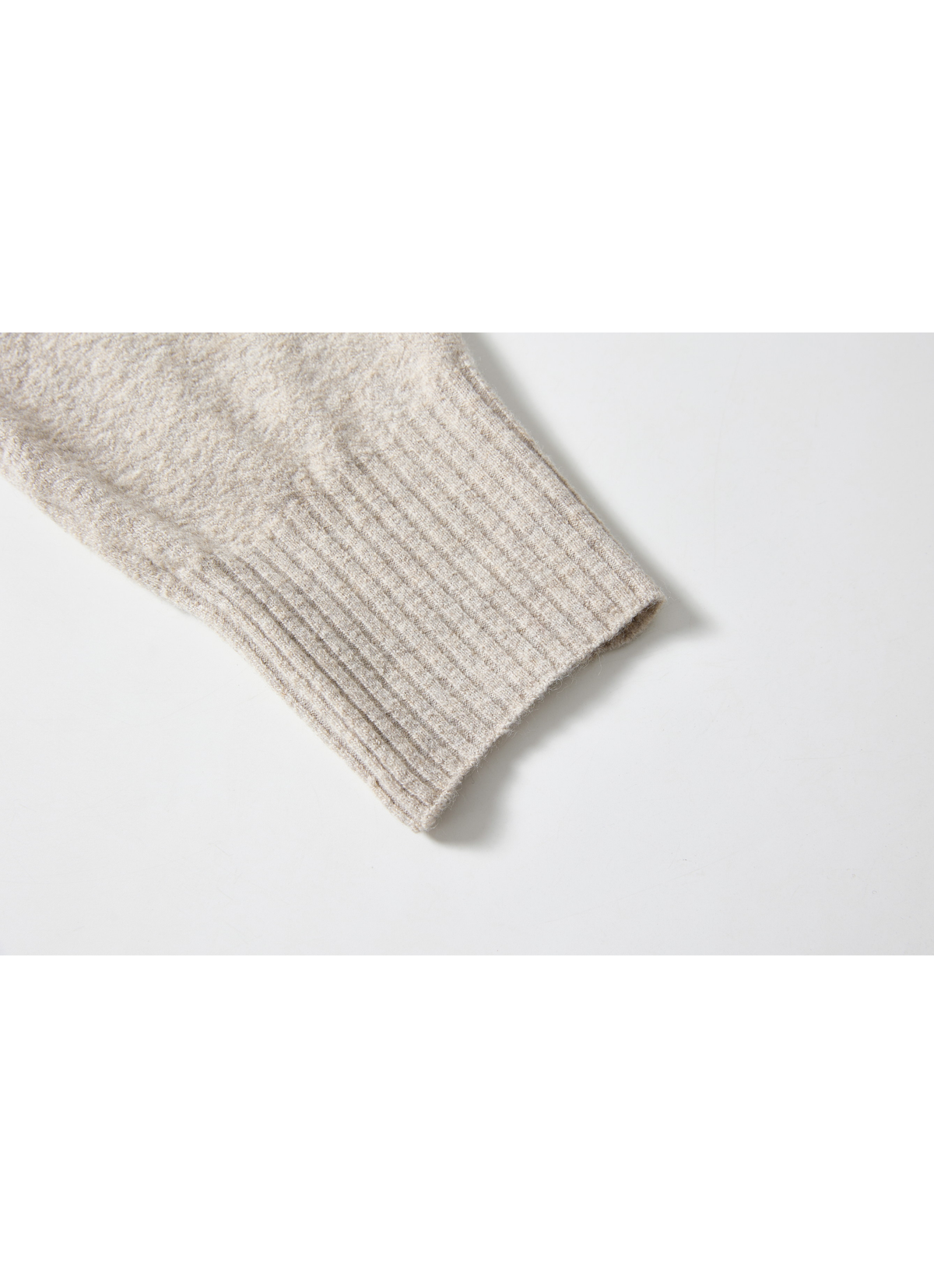 BUTTON HEM COWL SWEATER