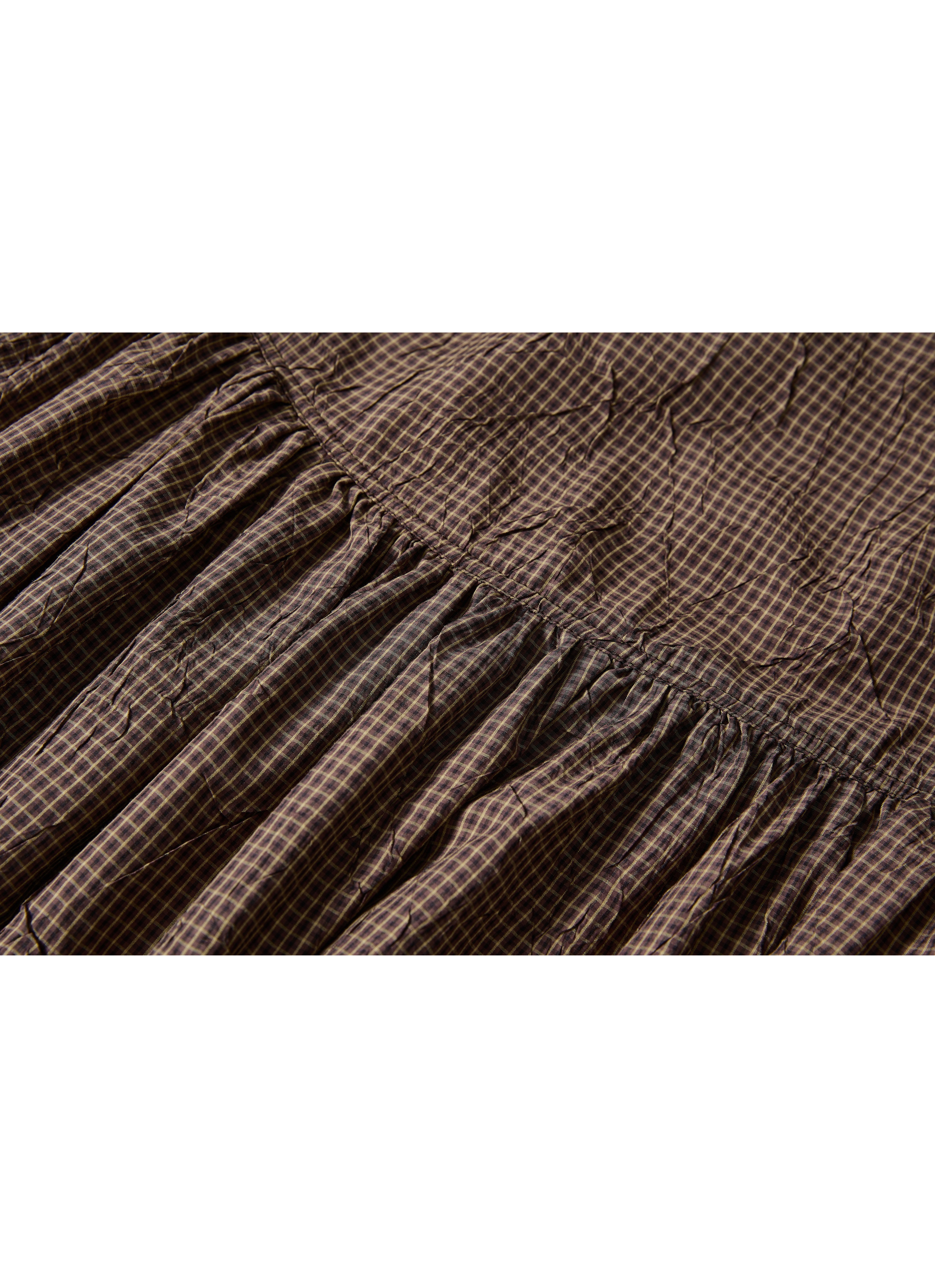 GRID CHECK BALLOON SKIRT
