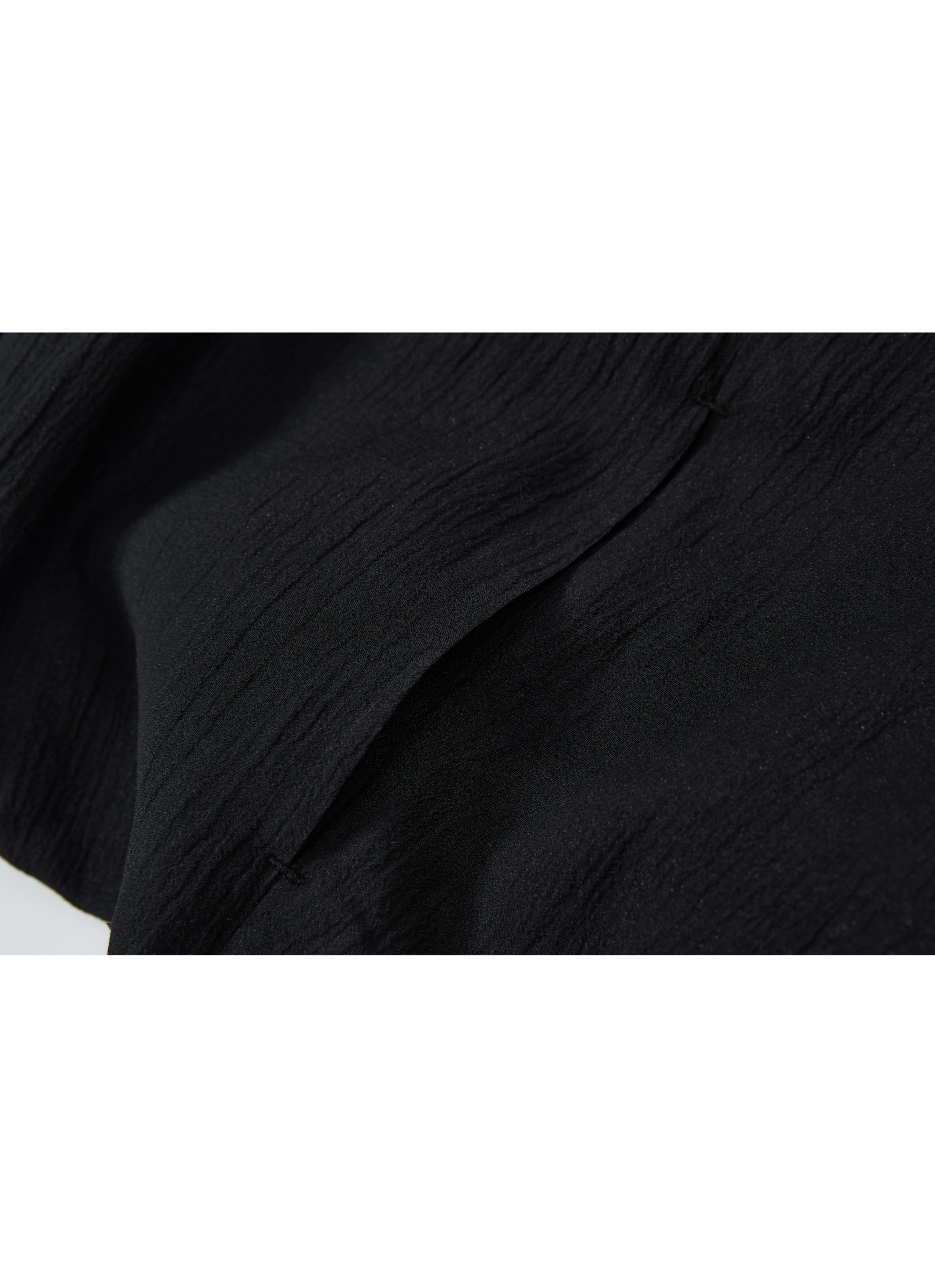 스트링 넥 드레이프 블루종