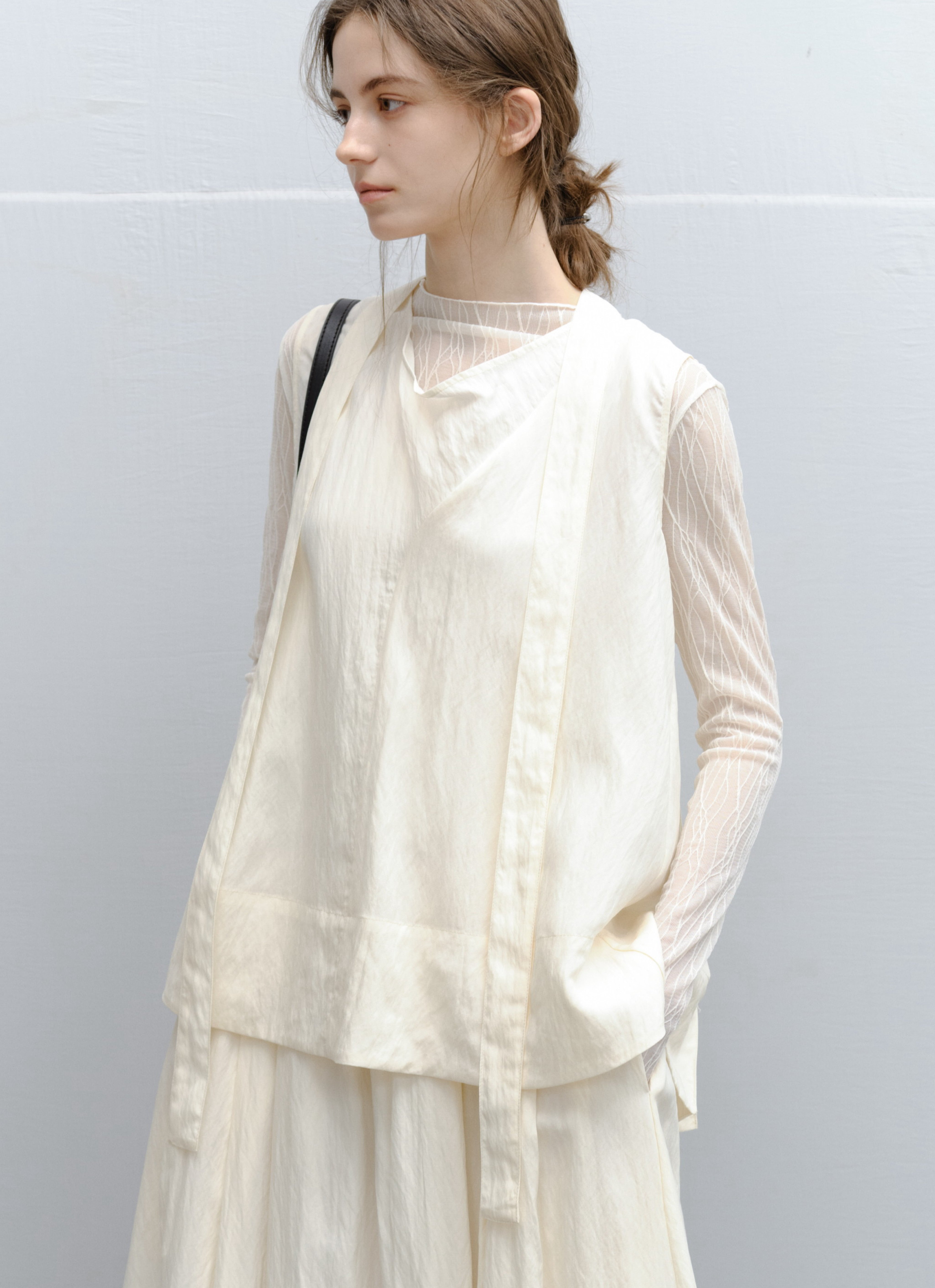 DRY CRINKLE SMOOTH BLOUSE / ドライクリンクルスムースブラウス